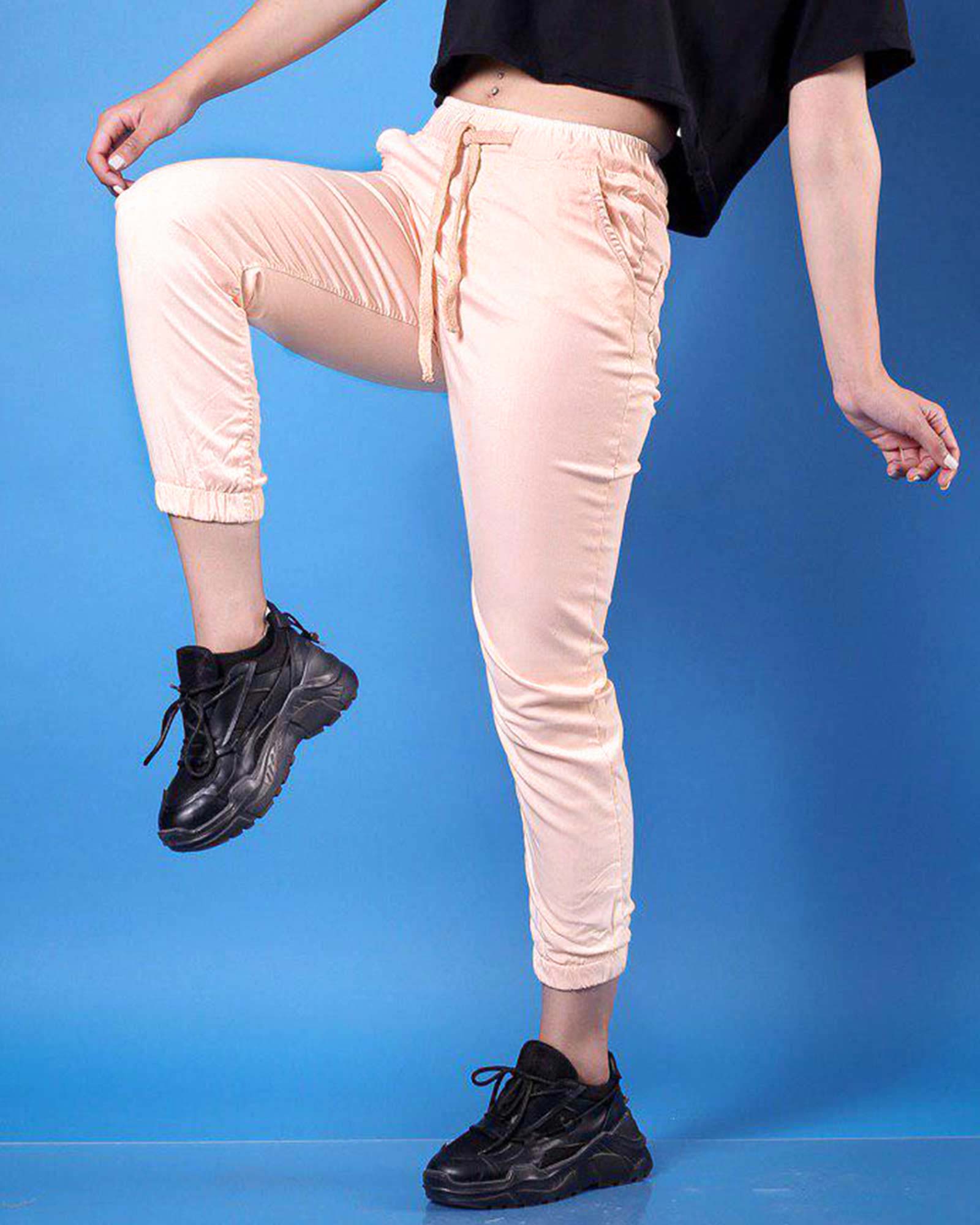 شلوار کتان صورتی گت دار زنانه - صورتی - محیطی شلوار دخترانه