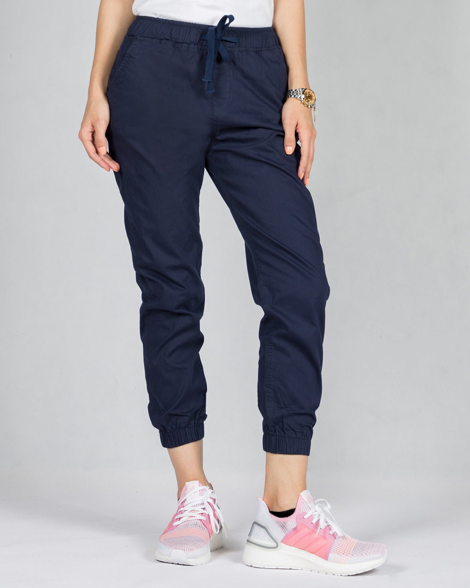 شلوار گت دار سرمه ای زنانه - سرمه ای - رو به رو