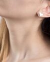 گوشواره استیل طرح قلب زنانه - نقره ای - گوشواره دخترانه