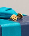 گوشواره دخترانه طرح ایموجی - نقره ای - گوشواره استیل