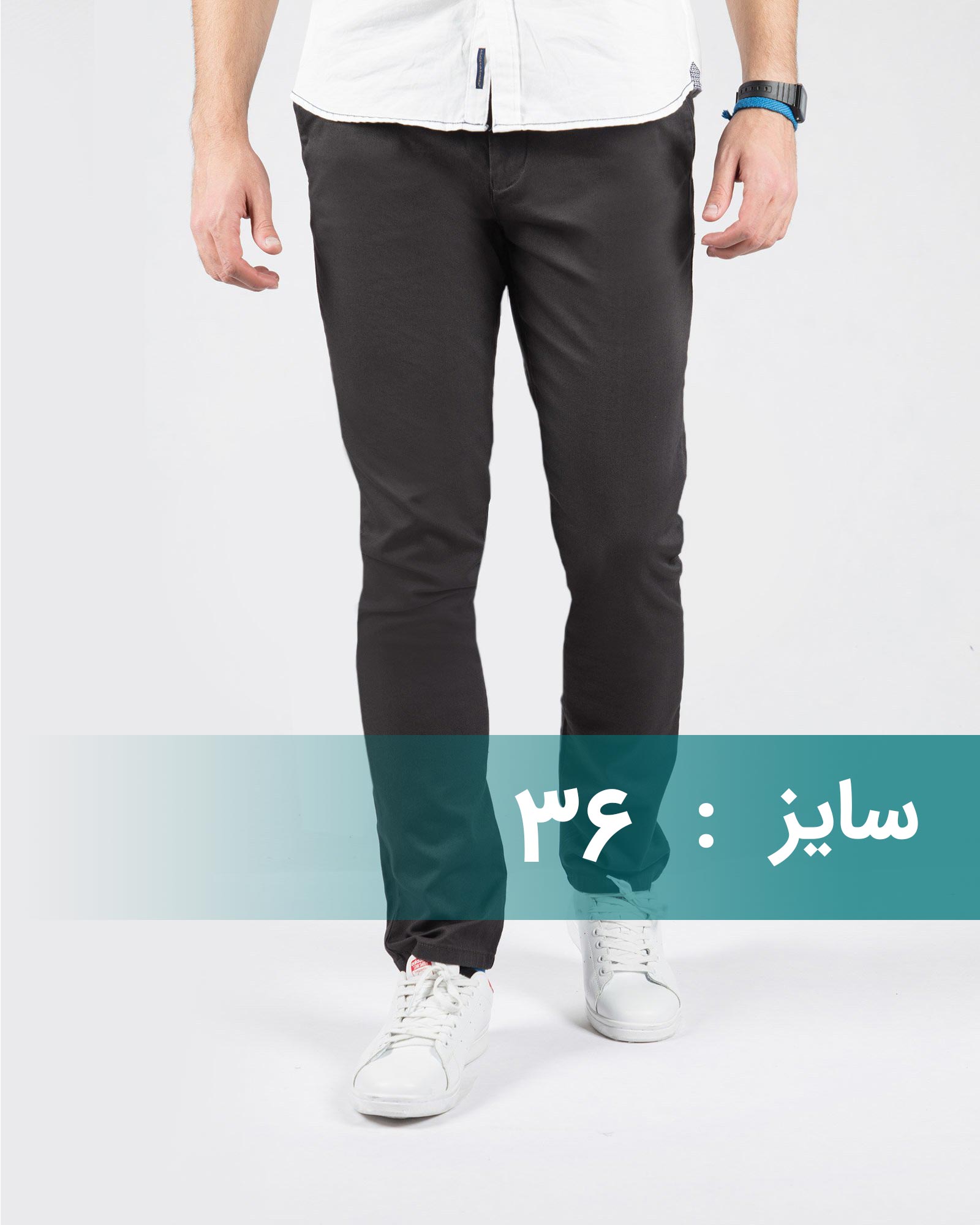 شلوار کتان ساده مردانه راسته
