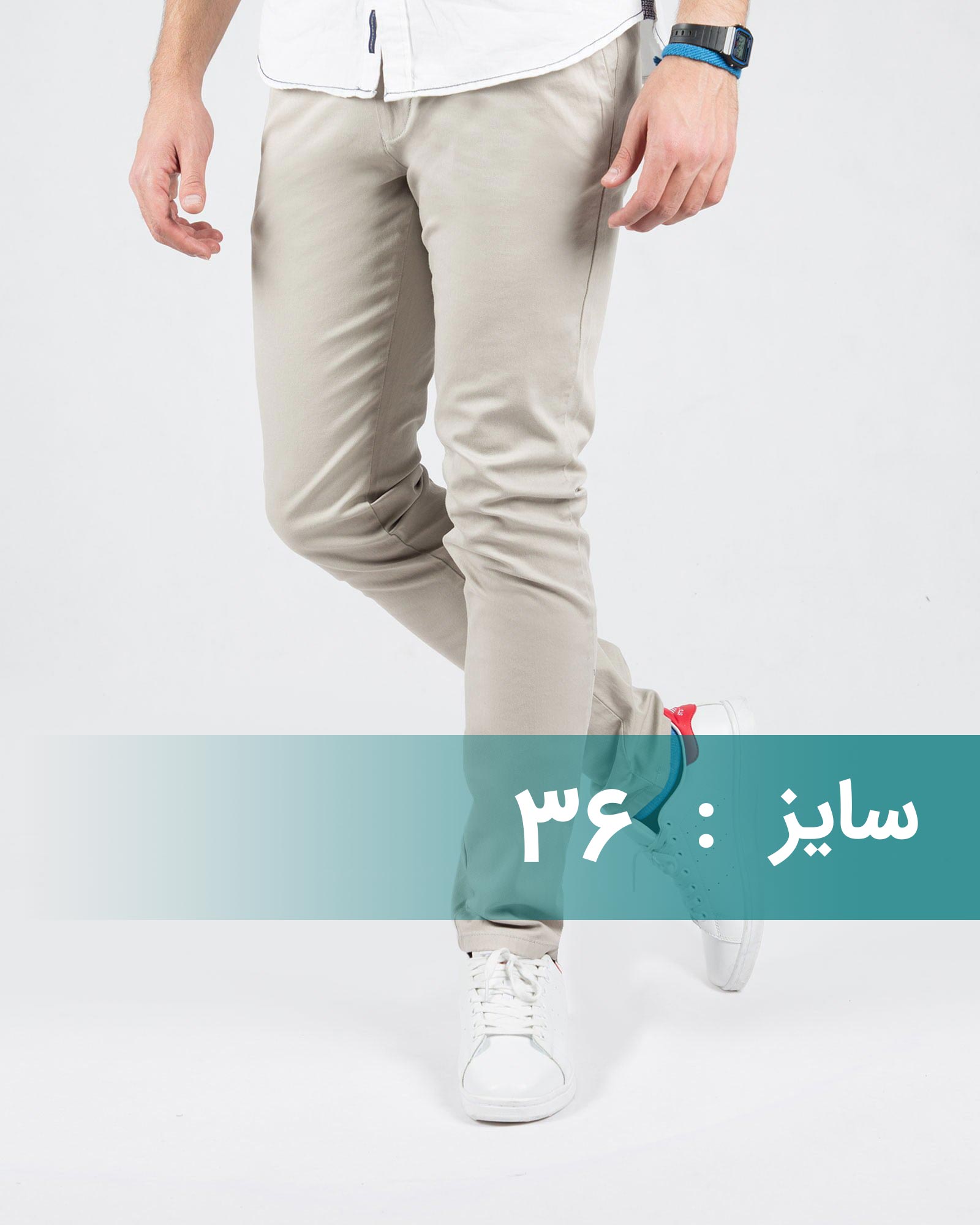 شلوار کتان ساده مردانه راسته