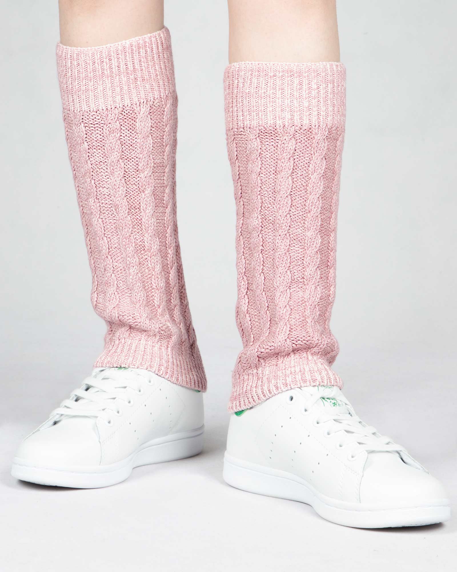 ساق پا بافت طرح مارپیچ - صورتی کثیف - رو به رو