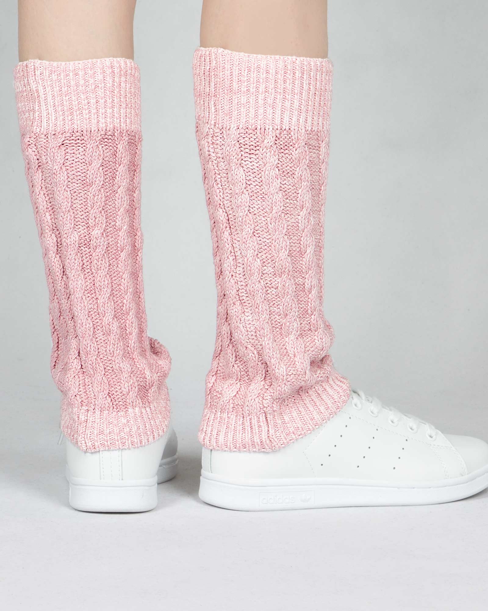 ساق پا بافت طرح مارپیچ - صورتی کثیف - پشت