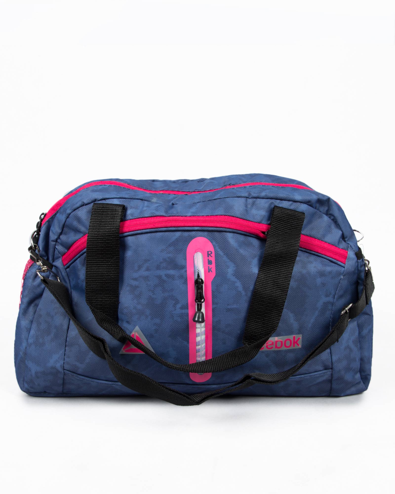 ساک ورزشی سرمه ای طرح دار - سرمه ای - رو به رو