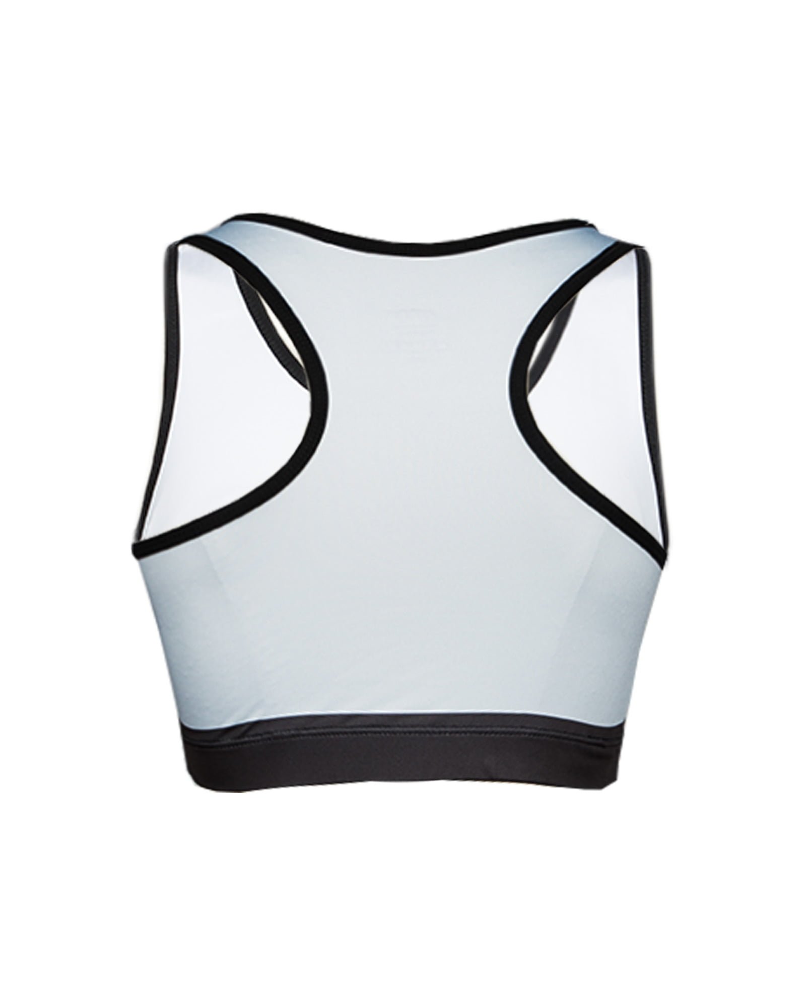 نیم تنه ورزشی زنانه طرح برگ - طوسی کمرنگ - پشت