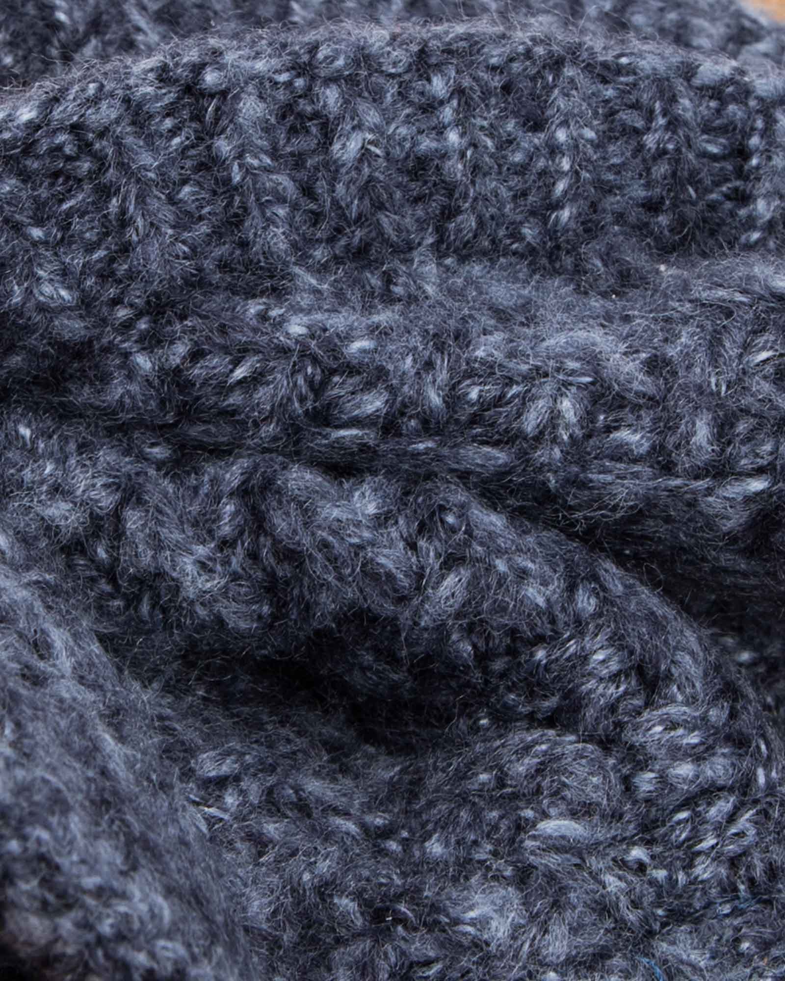 هدبند نقاب دار ساده بافت - آبی نفتی - بافتنی