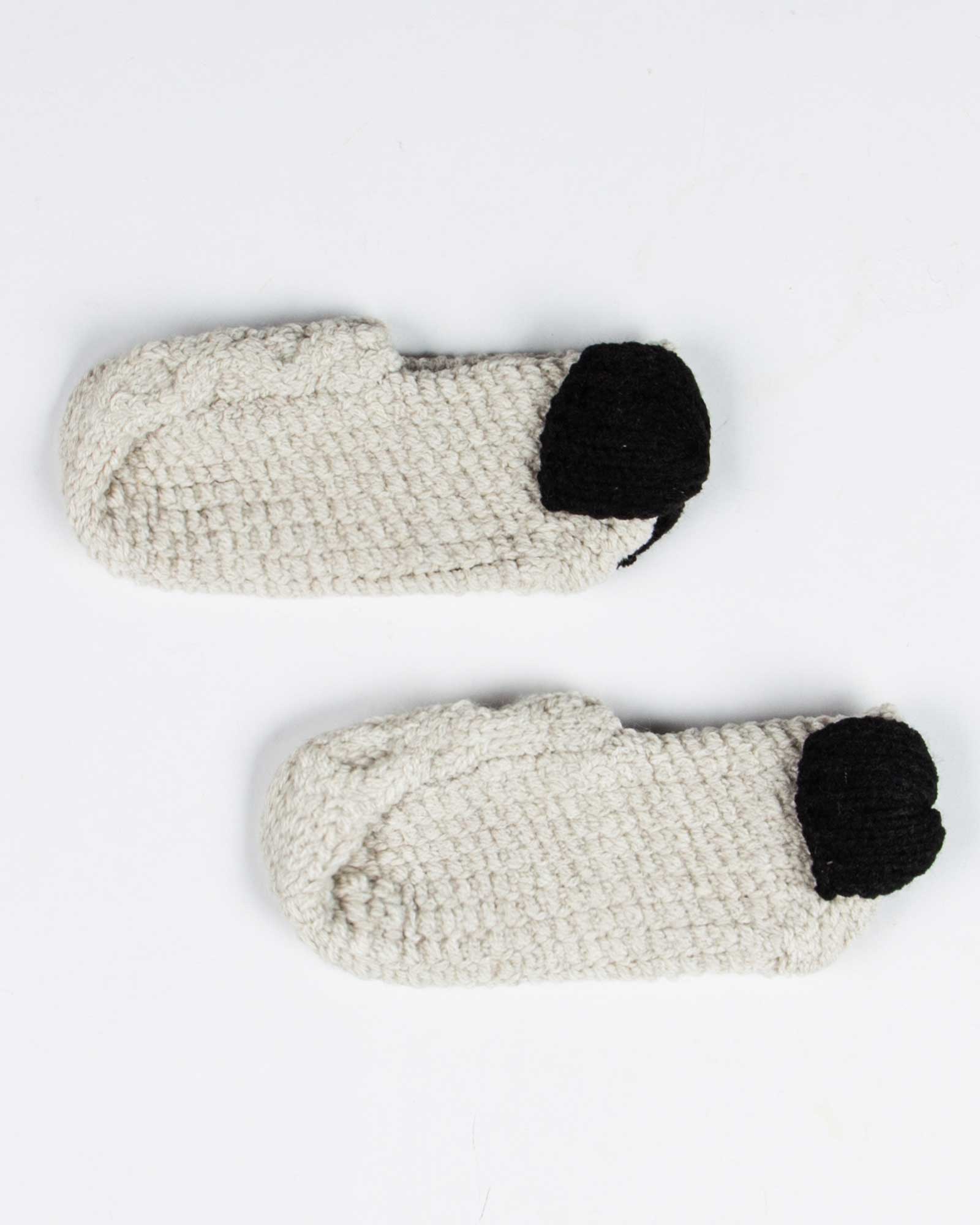 پاپوش بافت دخترانه پاپیون دار - استخوانی - بغل