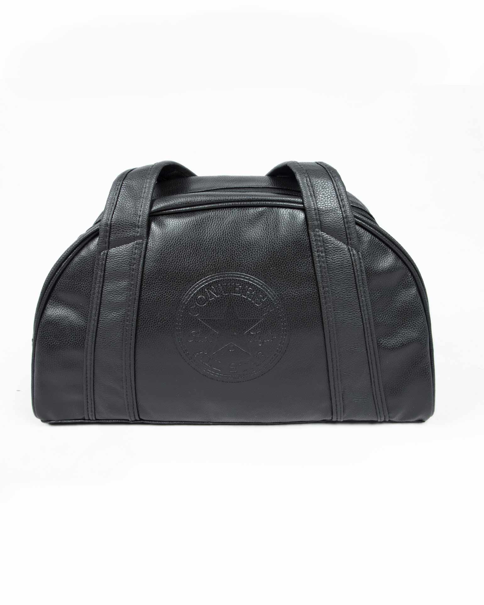 کیف ورزشی چرم مصنوعی - مشکی - رو به رو