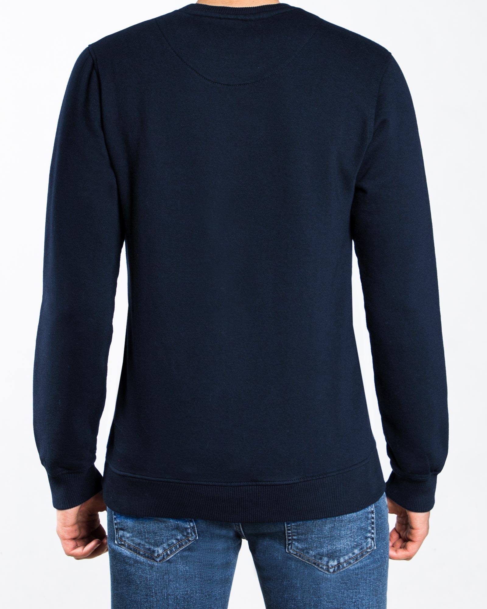 بلوز دورس طرح دار اسپرت مردانه - سرمه ای - پشت