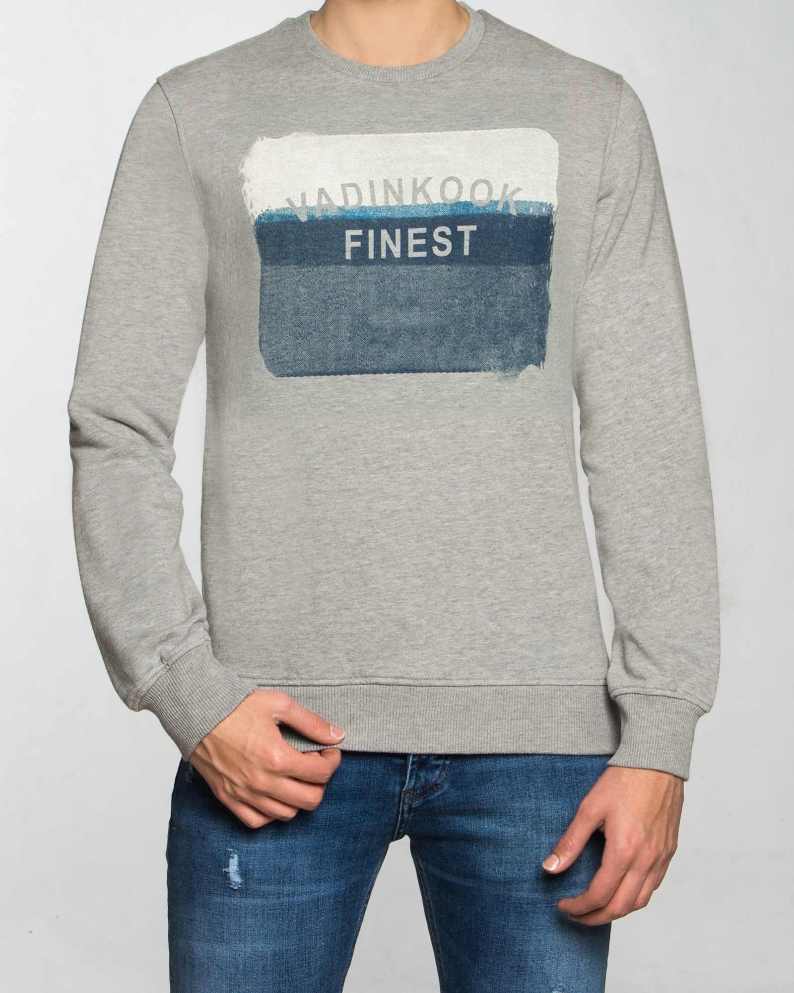 بلوز دورس طرح دار اسپرت مردانه - ملانژ - رو به رو