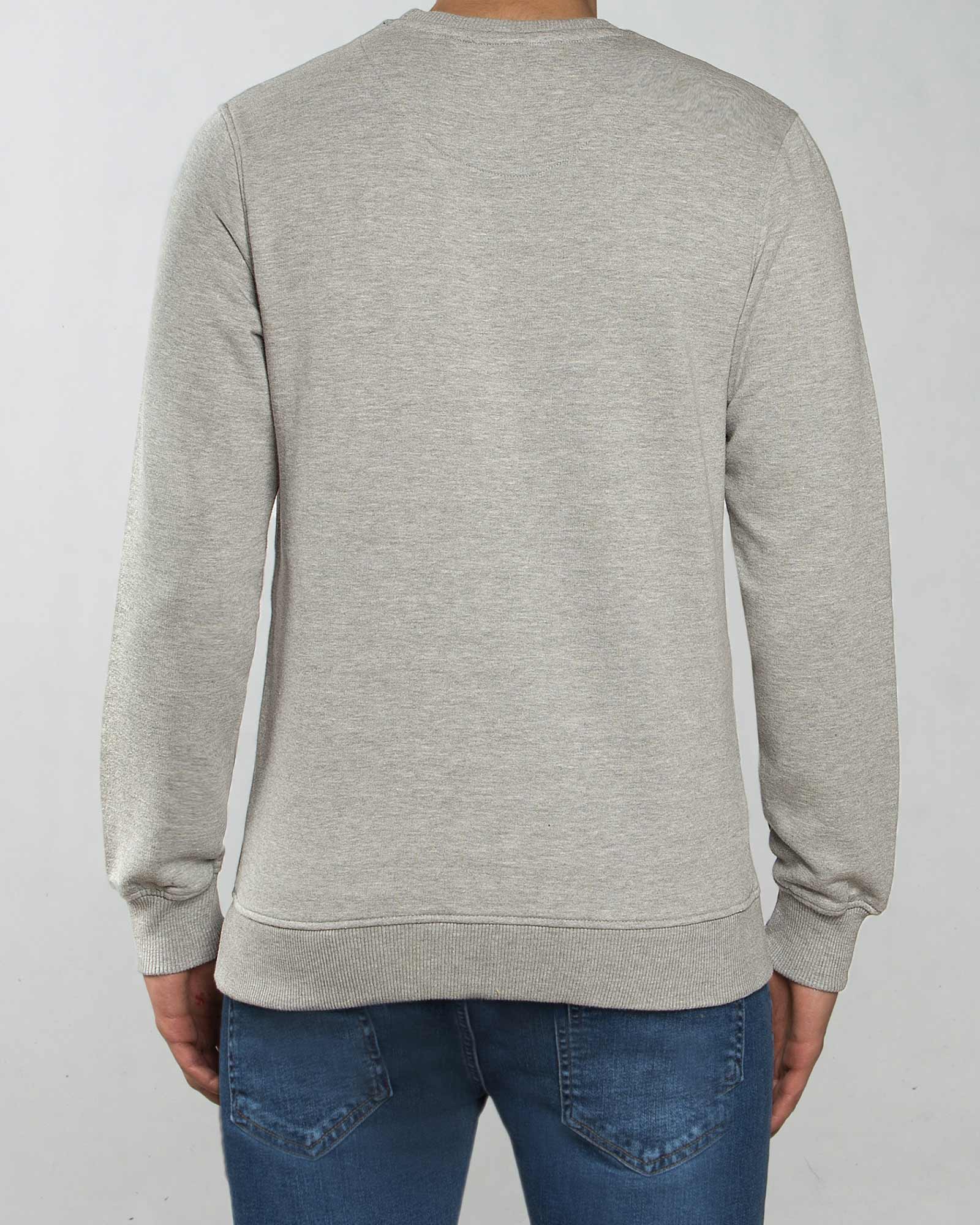 بلوز دورس طرح دار اسپرت مردانه - ملانژ - پشت