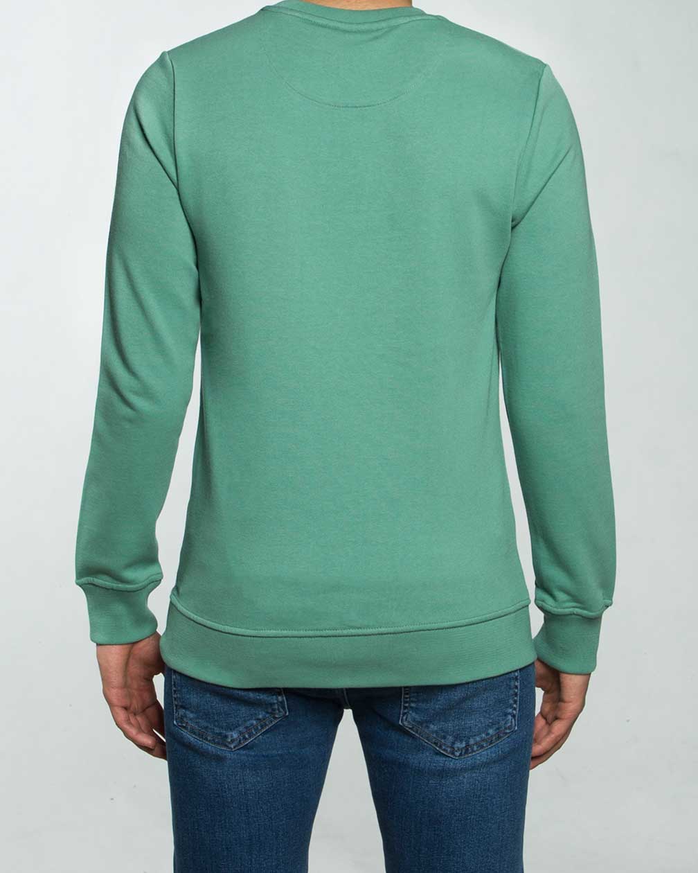 بلوز مردانه آستین بلند اسپرت - سبز زمردی - پشت