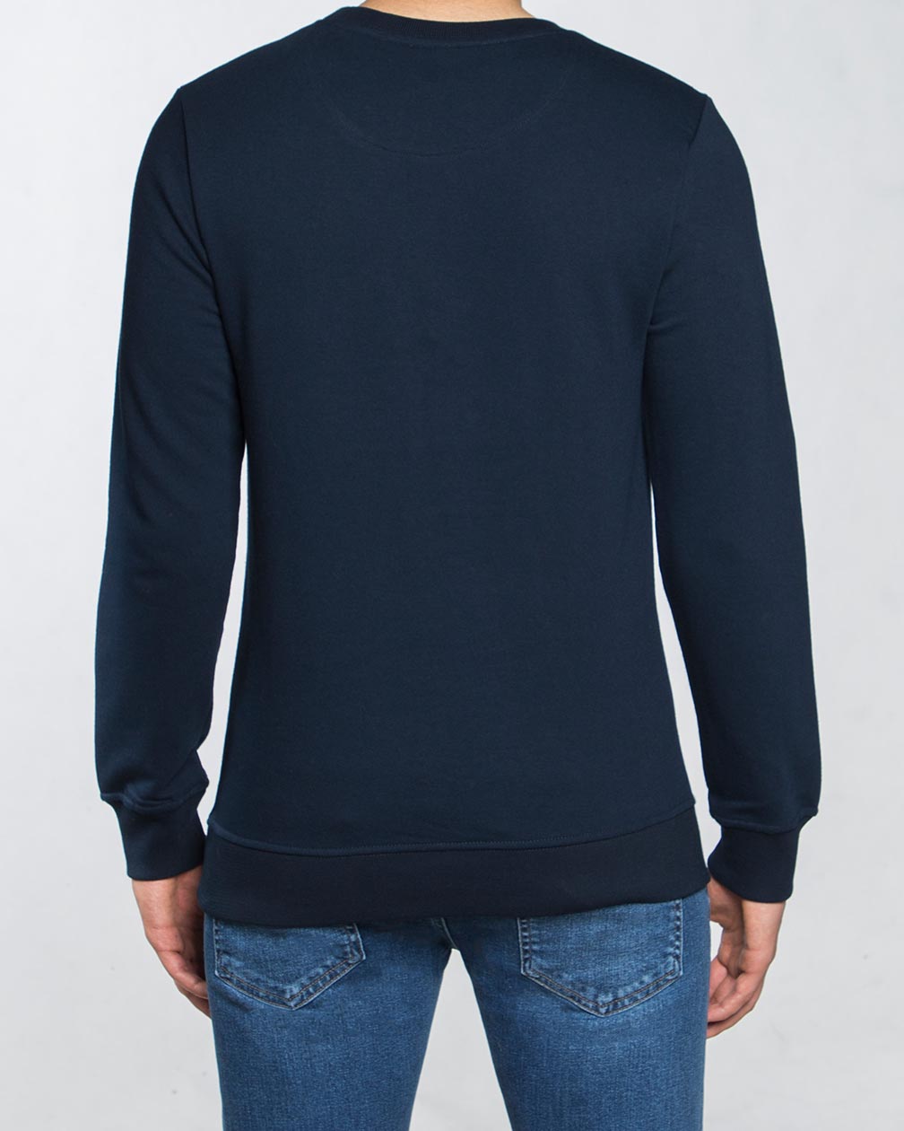 بلوز مردانه آستین بلند اسپرت - سرمه ای تیره - پشت