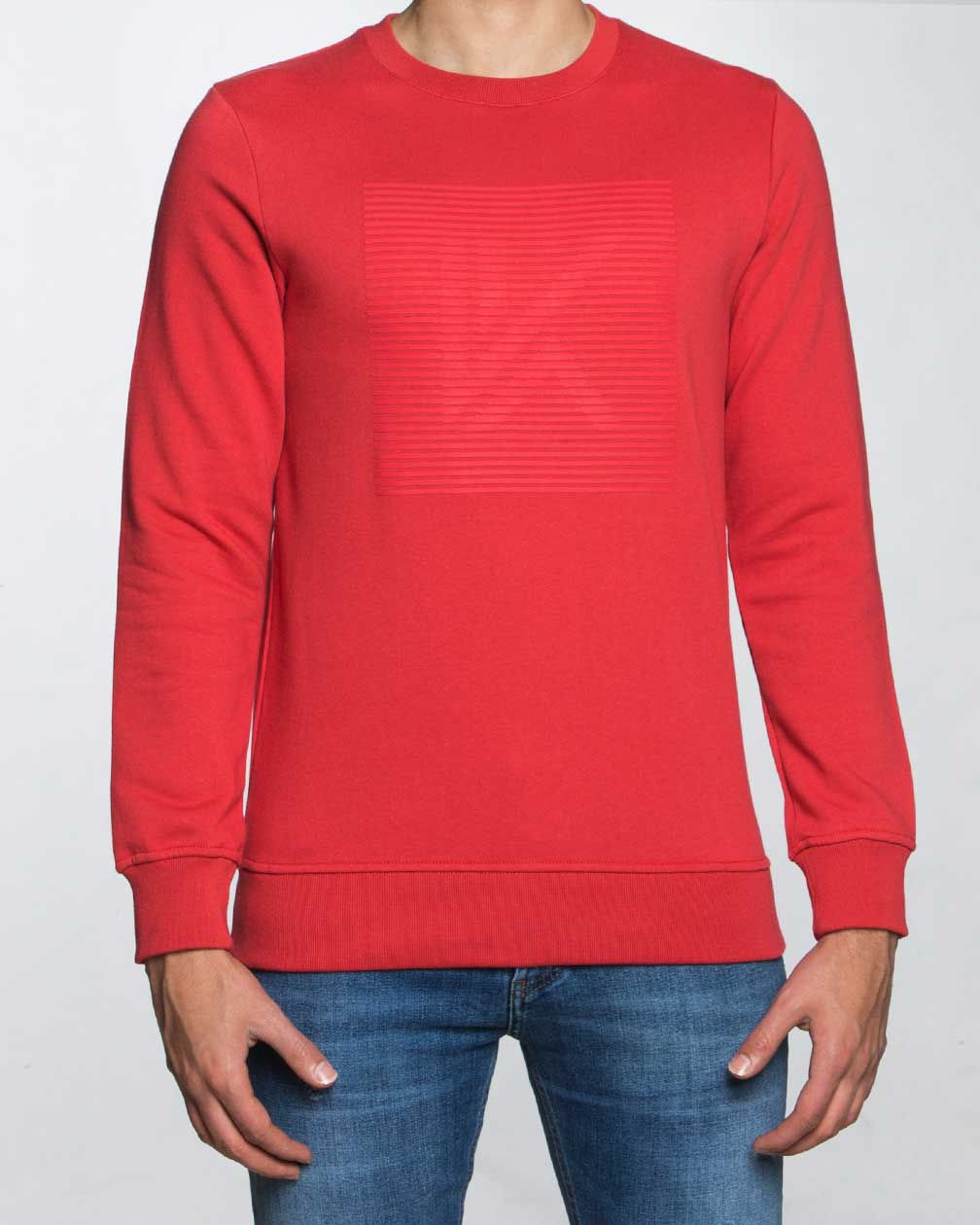 بلوز مردانه آستین بلند اسپرت - قرمز روشن - رو به رو