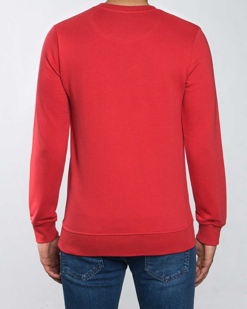 بلوز مردانه آستین بلند اسپرت - قرمز روشن - پشت