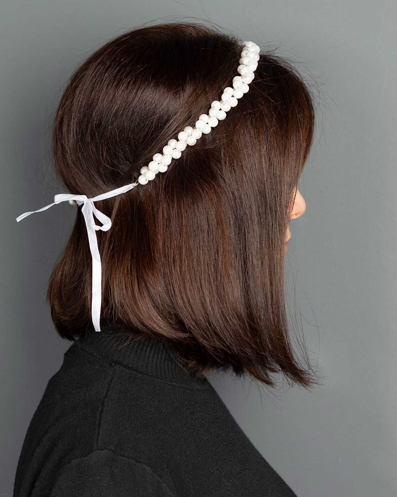 تل دخترانه مرواریدی- سفید محیطی