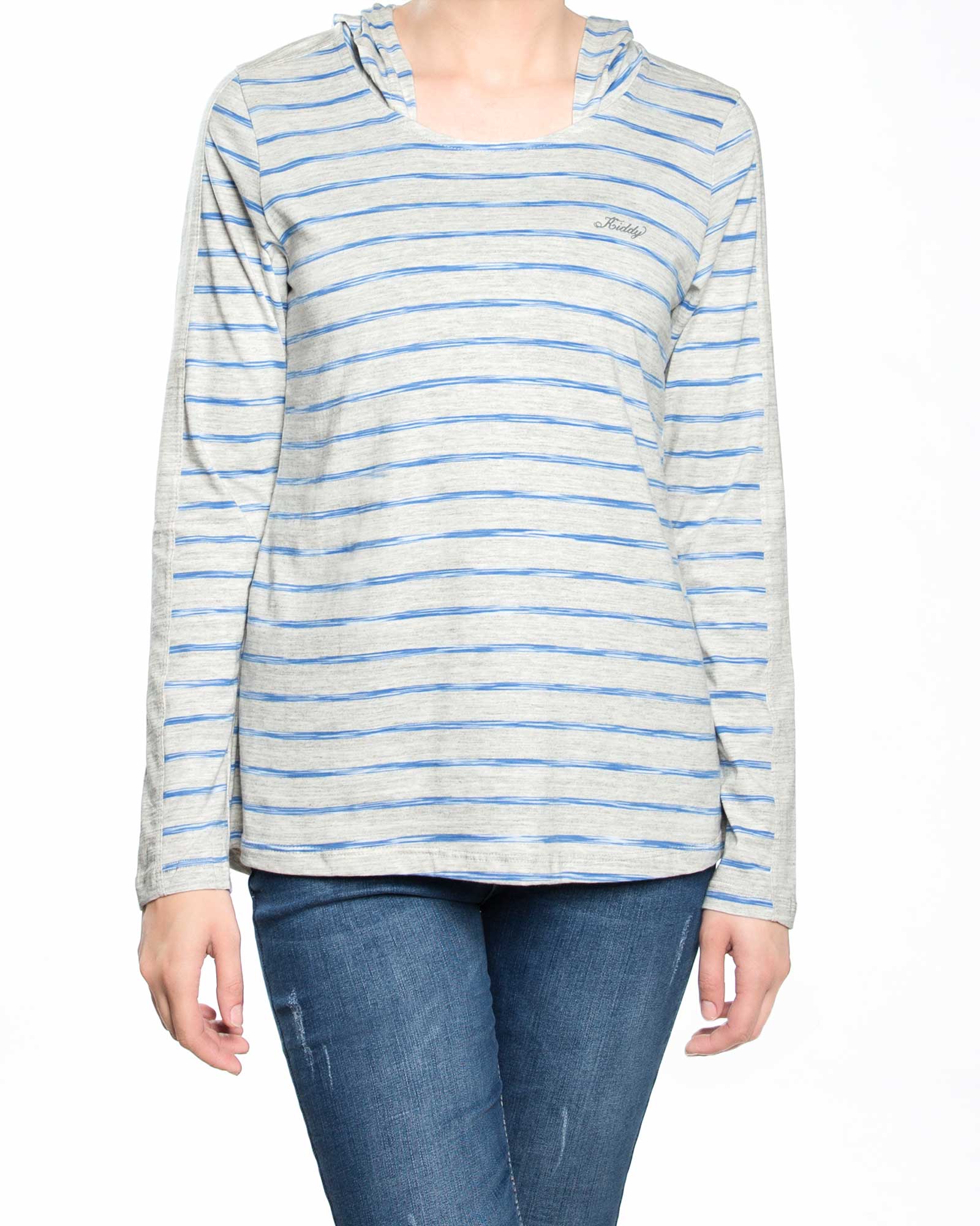 هودی نازک زنانه-آبی آسمانی-رو به رو