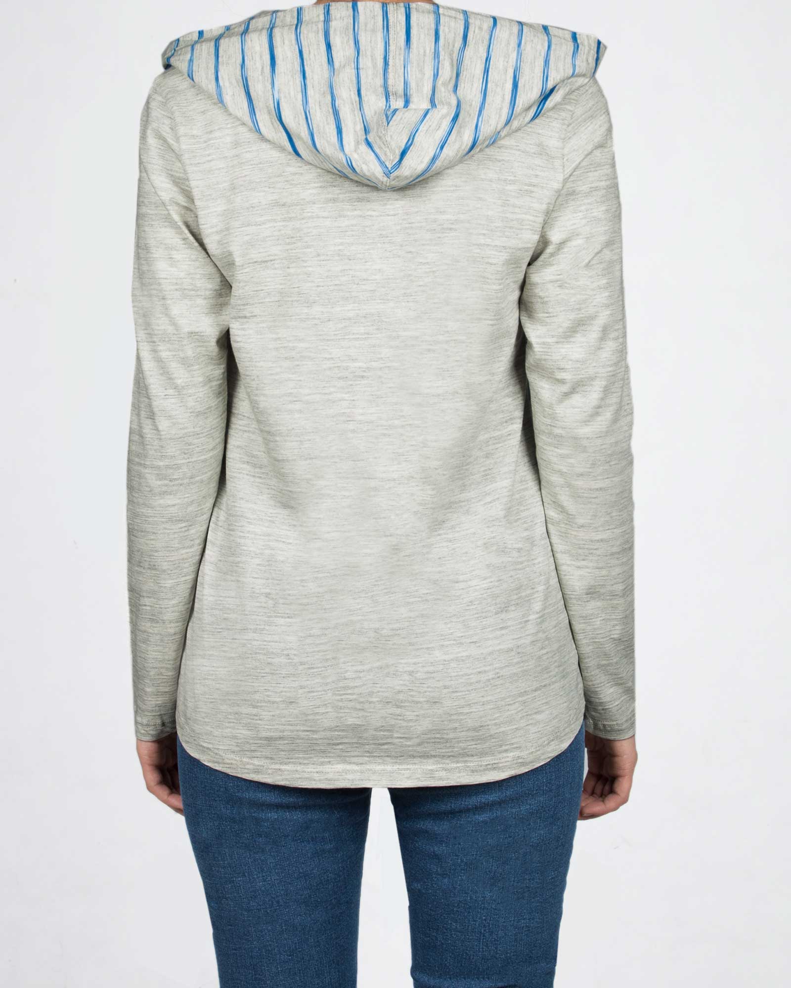 هودی نازک زنانه-آبی -پشت