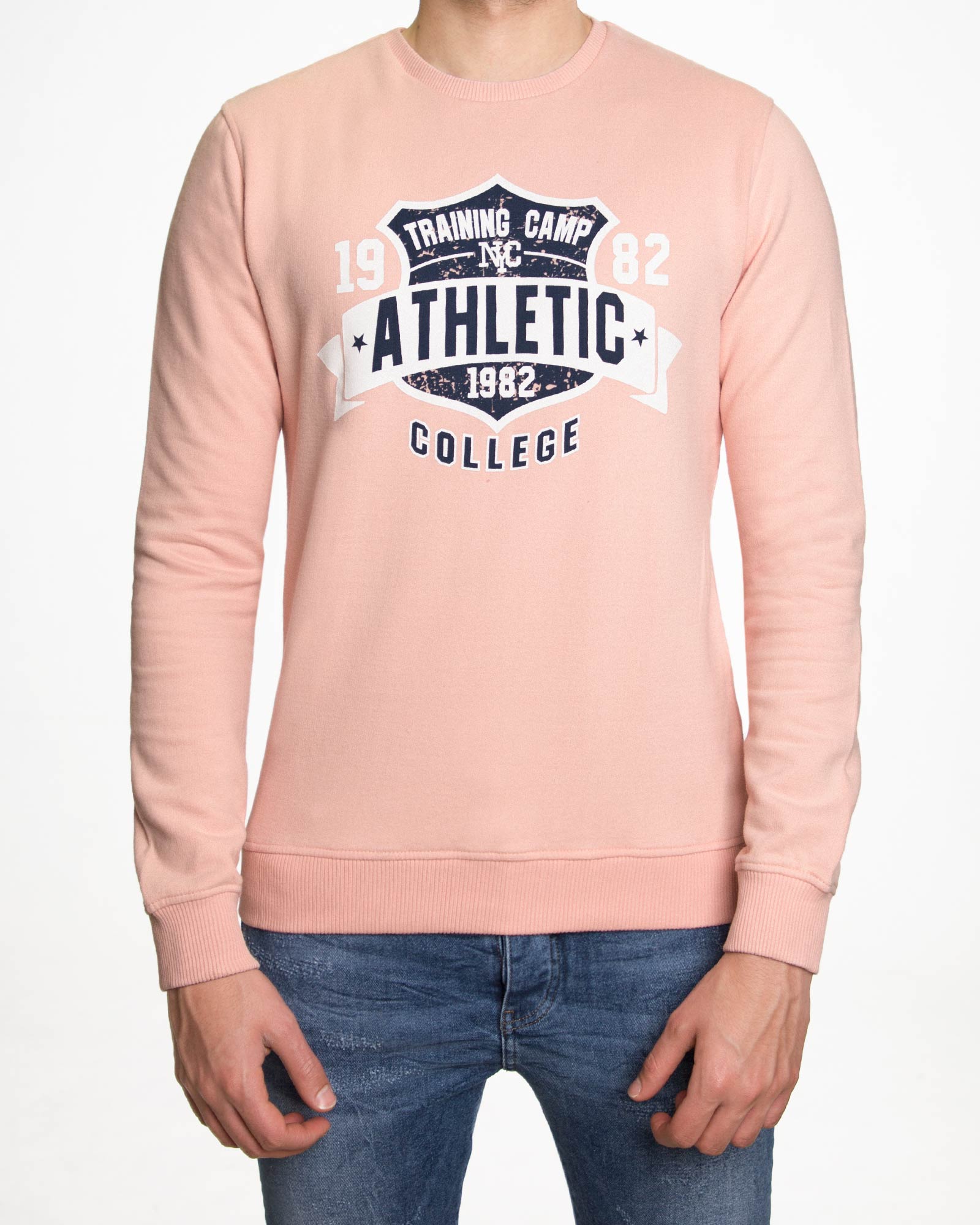 بلوز دورس طرح دار مردانه - صورتی - رو به رو