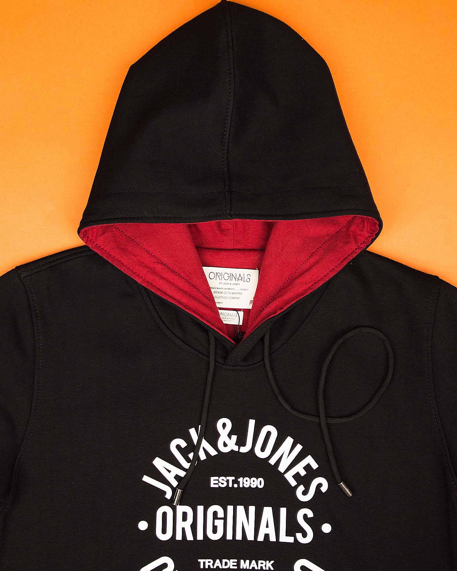 هودی نخ پنبه ای آستین بلند مردانه - مشکی - کلاه و طرح NYC