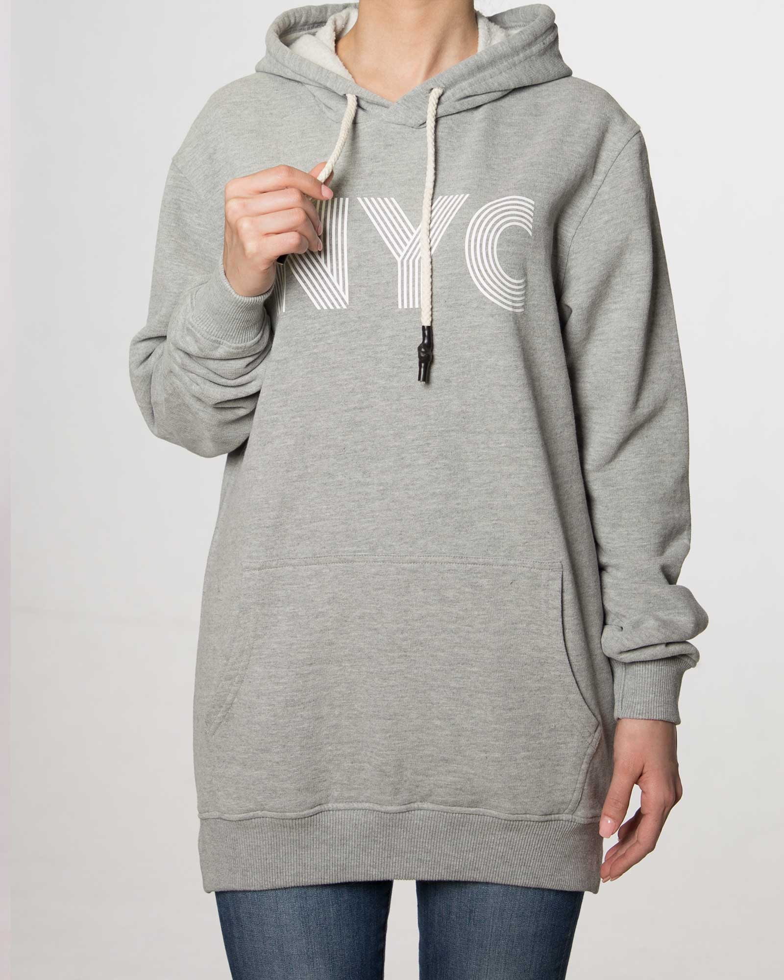 هودی نخ پنبه ای دخترانه - طوسی کمرنگ - رو به رو