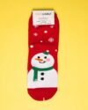 جوراب نخی طرح آدم برفی-روبه رو