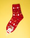 جوراب نخی طرحدار کریسمس-روبه رو
