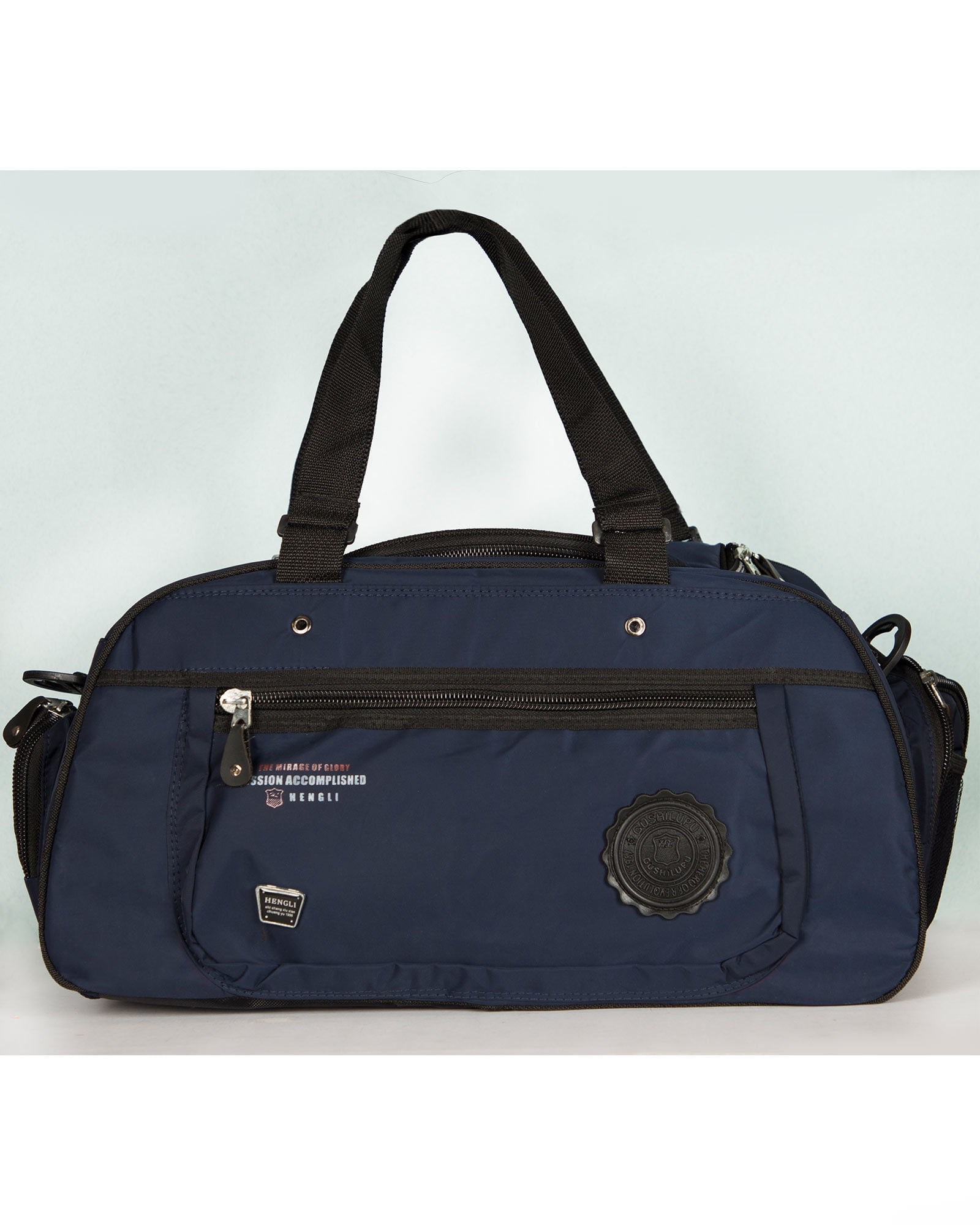 ساک ورزشی بزرگ هنگلی - سرمه‌ای - رو به رو