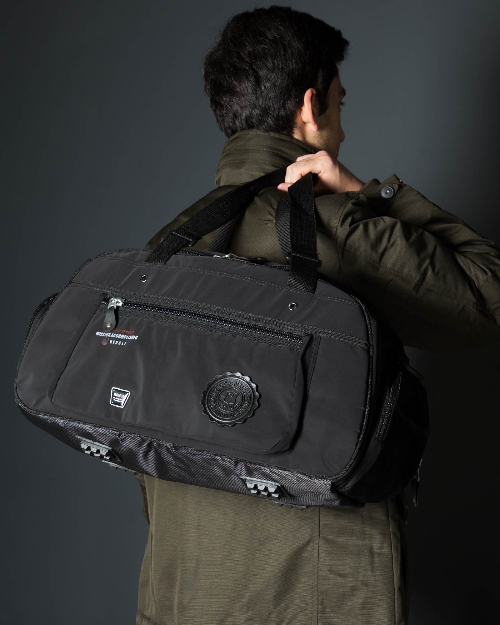 ساک ورزشی بزرگ هنگلی - مشکی - مردانه و زنانه