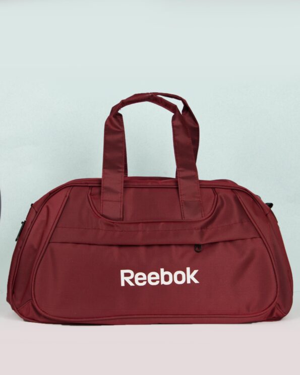 ساک ورزشی ساده ریباک - زرشکی - رو به رو