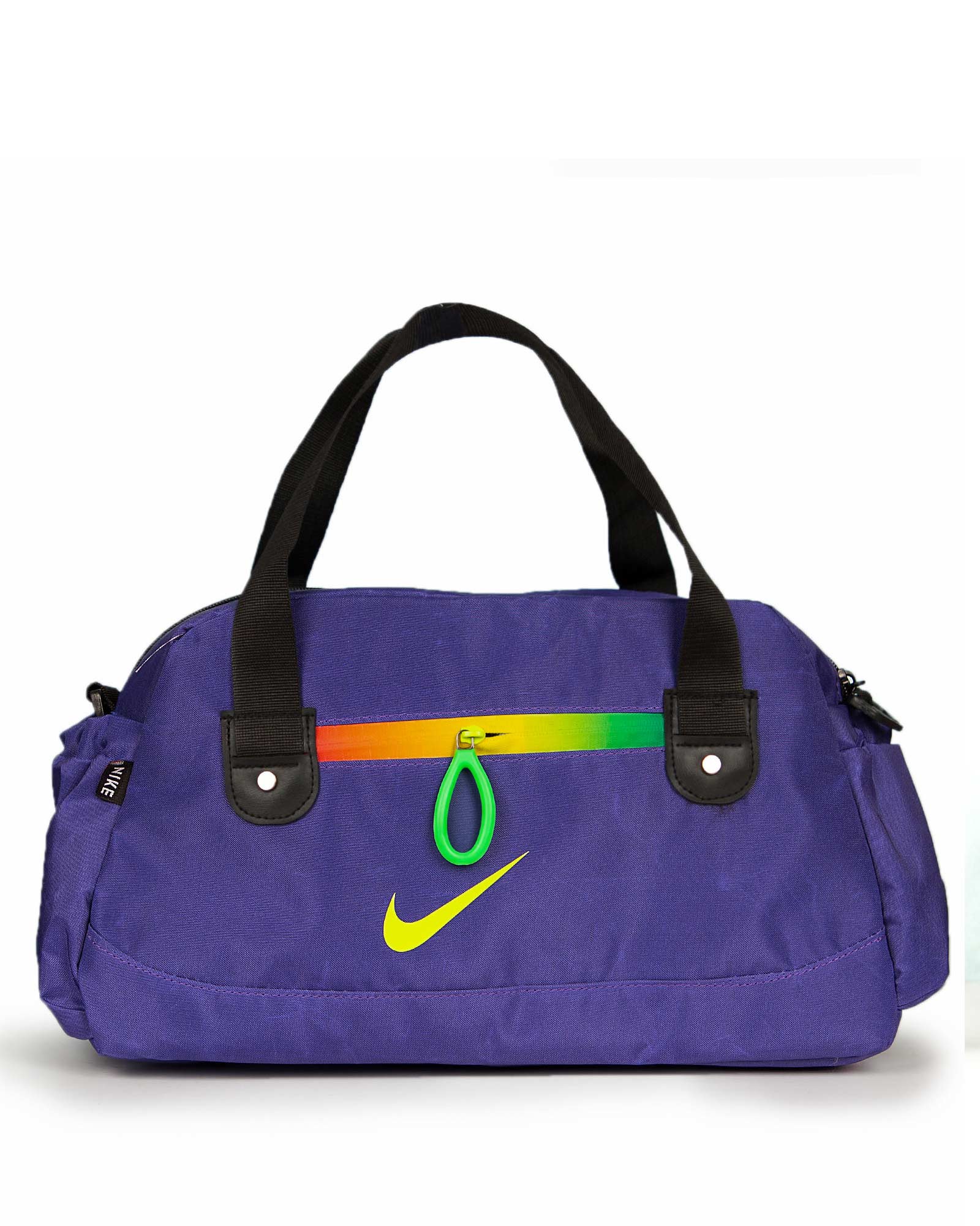 ساک ورزشی طرح نایک - آبی بنفش - رو به رو