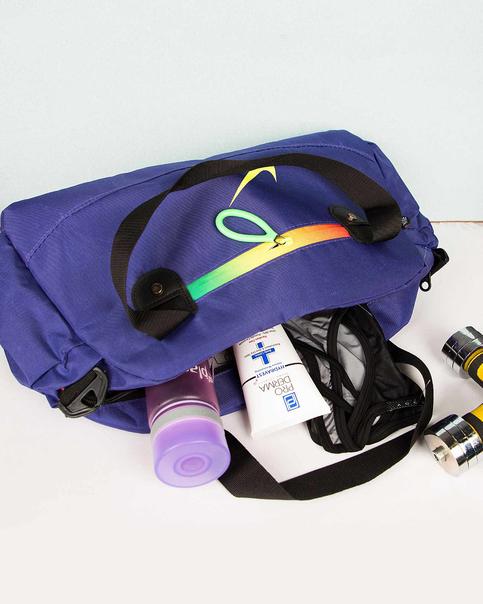 ساک ورزشی طرح نایک - آبی بنفش - کیف بزرگ و جادار