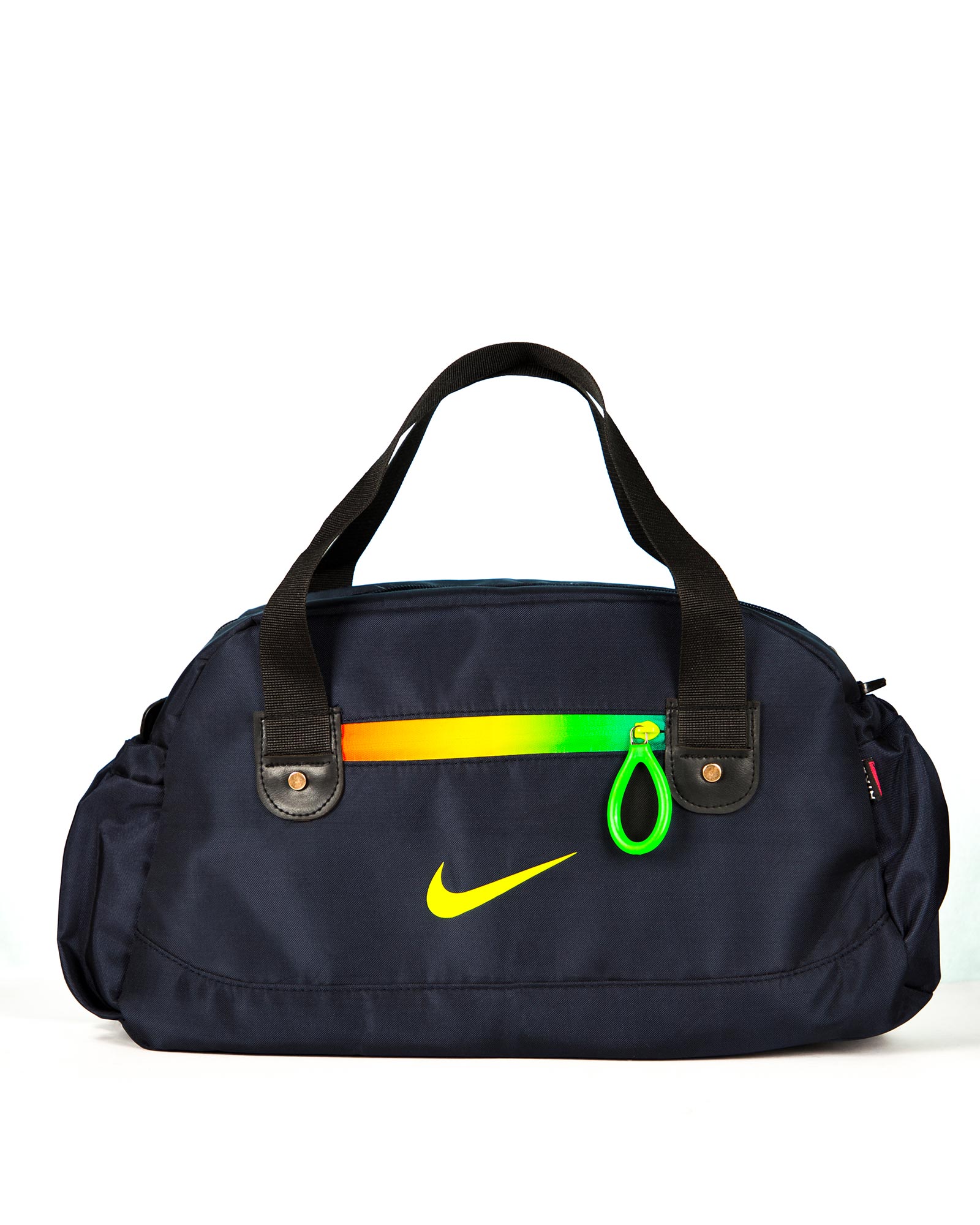 ساک ورزشی طرح نایک - سرمه‌ای تیره - روبه‌رو