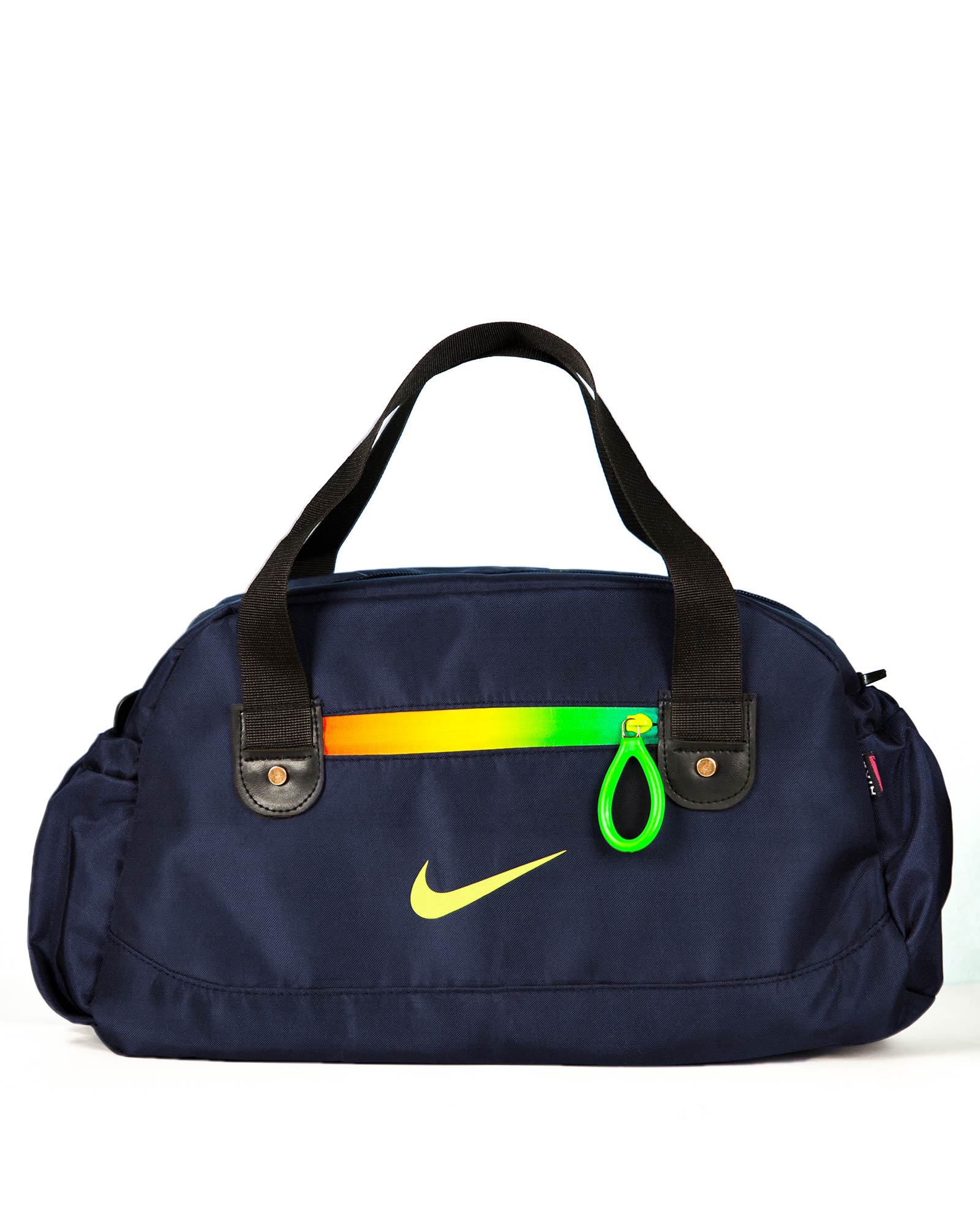 ساک ورزشی طرح نایک - سرمه‌ای - رو به رو