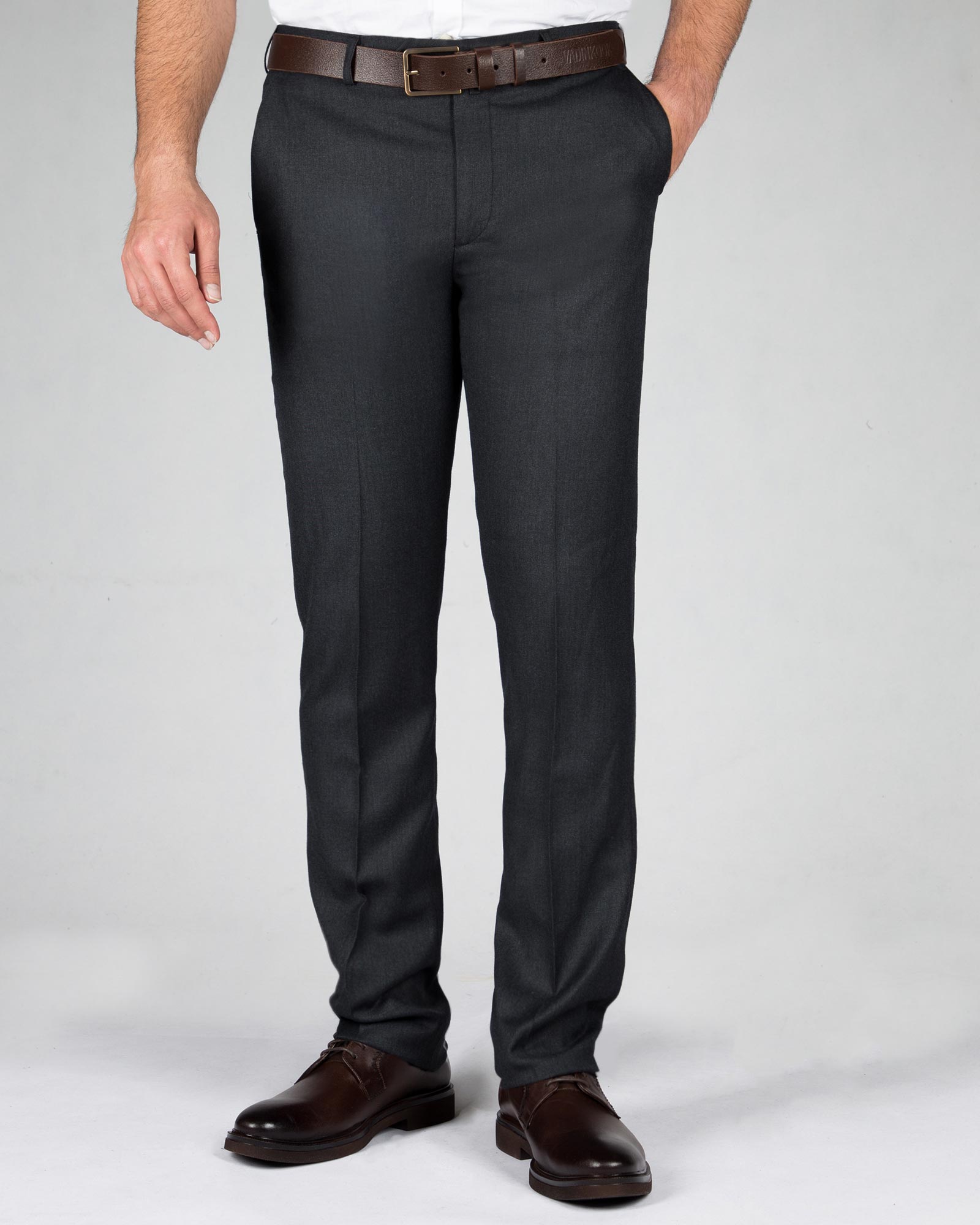 شلوار فاستونی راسته مردانه - خاکستری تیره - رو به رو