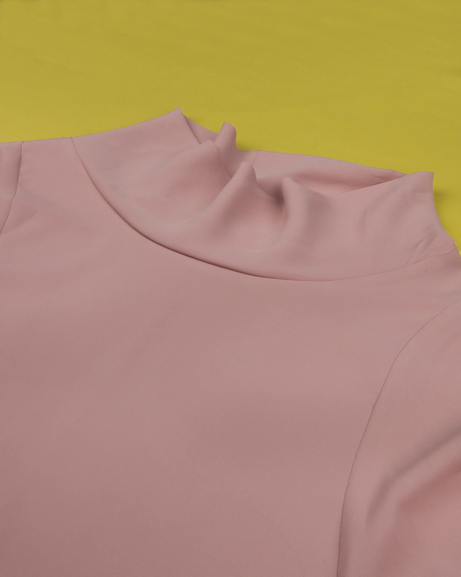 شومیز زنانه آستین فانوسی - صورتی کثیف - یقه دراپه (شل)