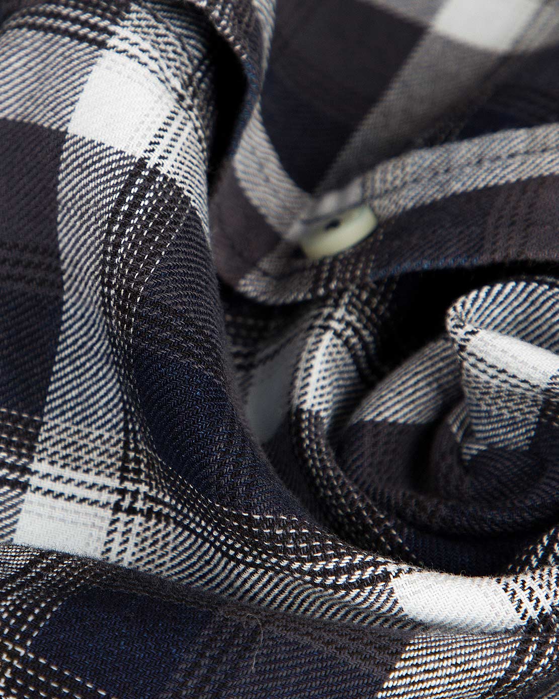 شومیز چهارخانه جین - دودی سفید - جین طرح‌دار