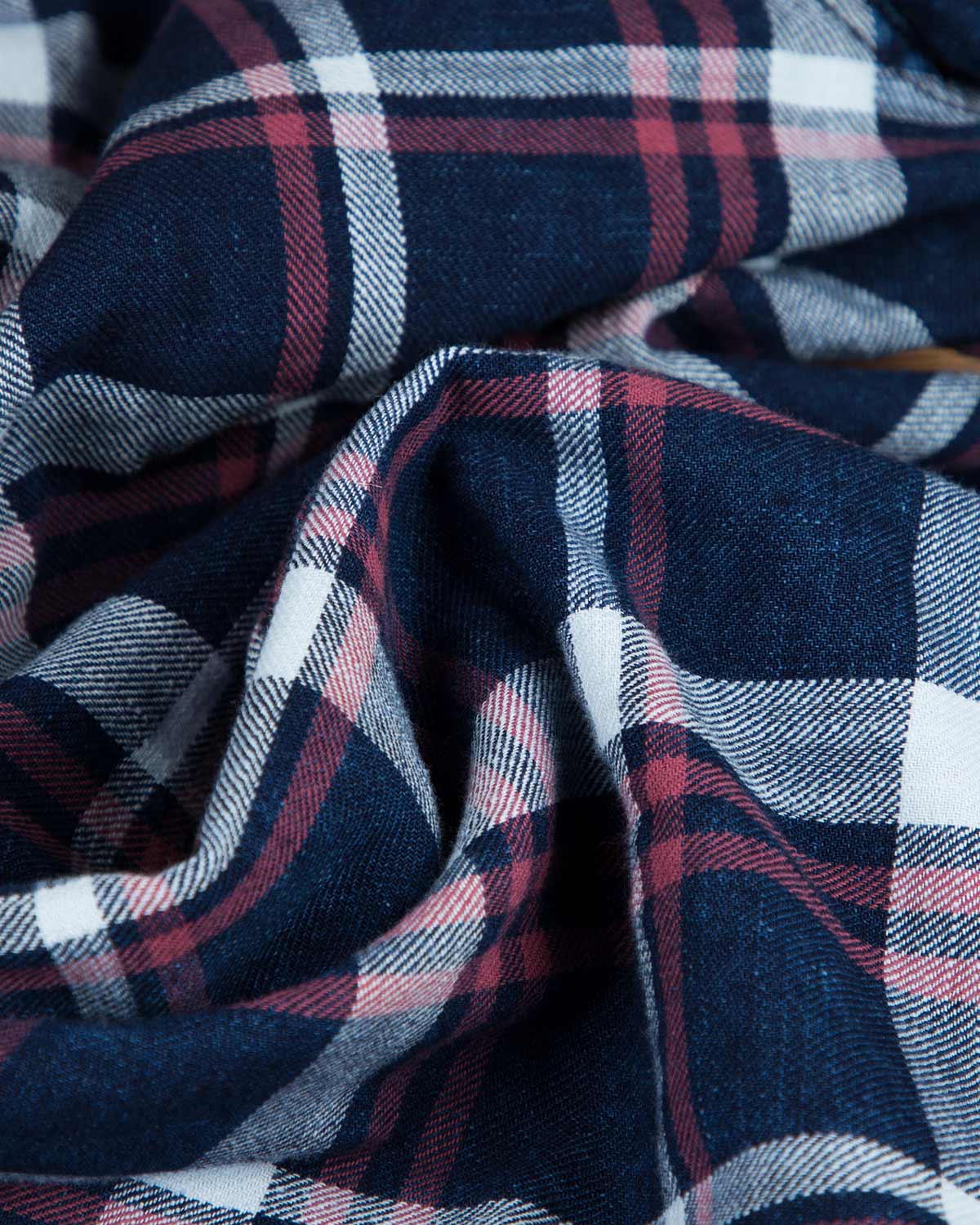 شومیز چهارخانه جین - سرمه‌ای‌تیره سفید قرمز - جین طرح‌دار