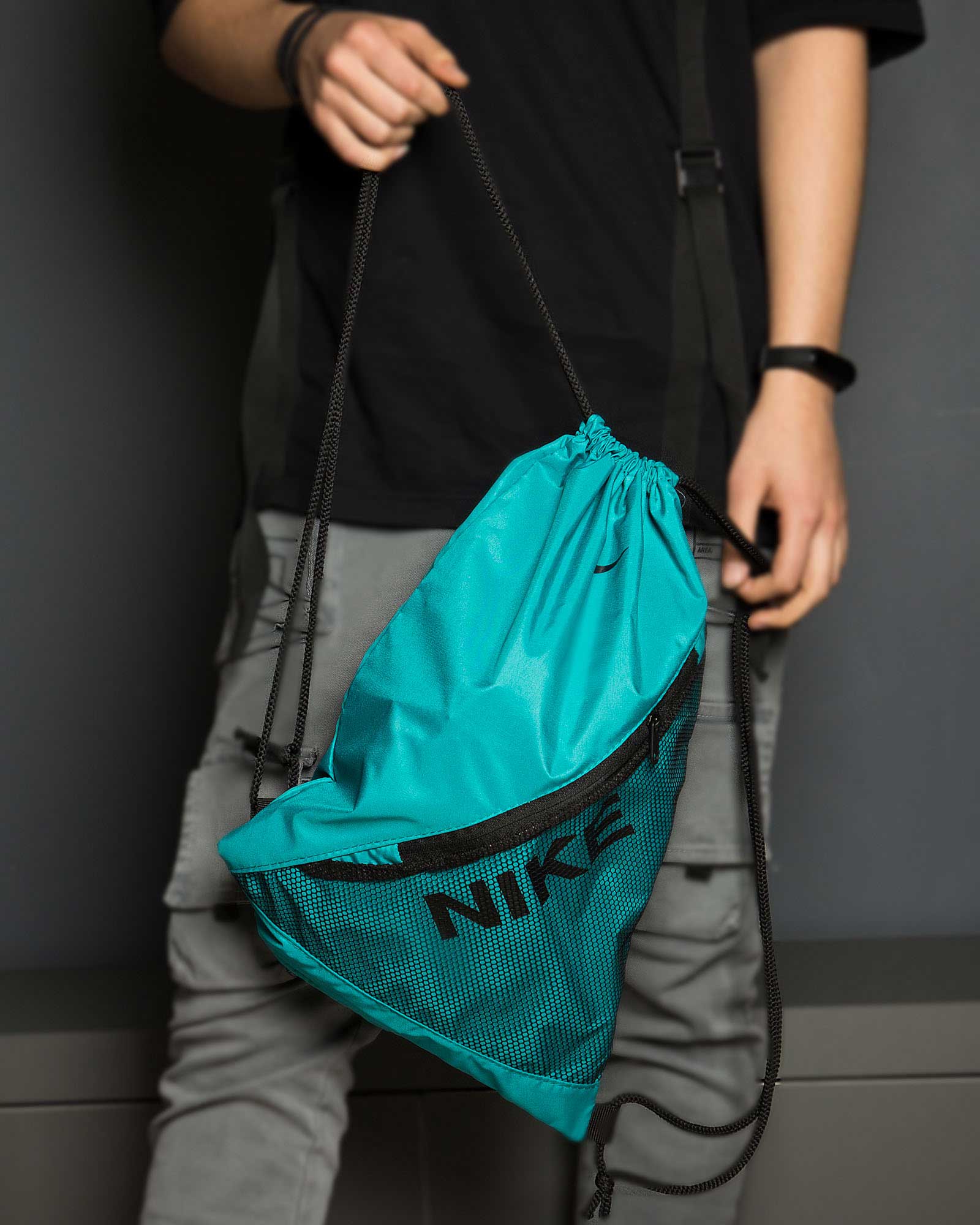 کیف اسپرت طرح نایکی-سبزآبی-محیطی