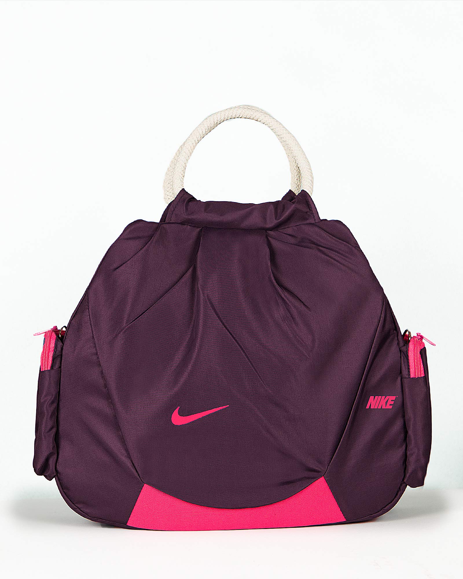 کیف ورزشی زنانه طرح نایک - بنفش - رو به رو