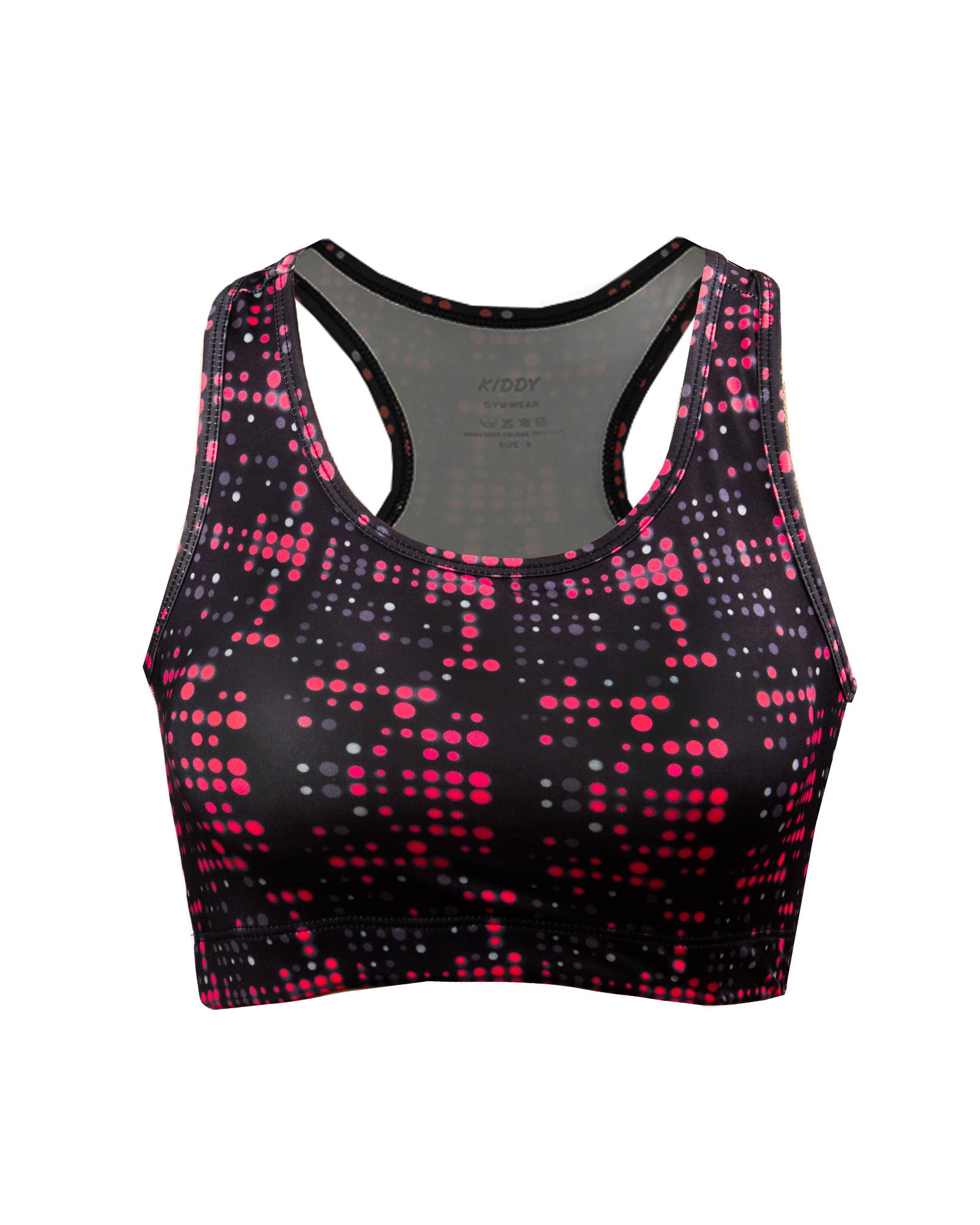 نیم تنه ورزشی خال خالی - ارغوانی روشن - رو به رو