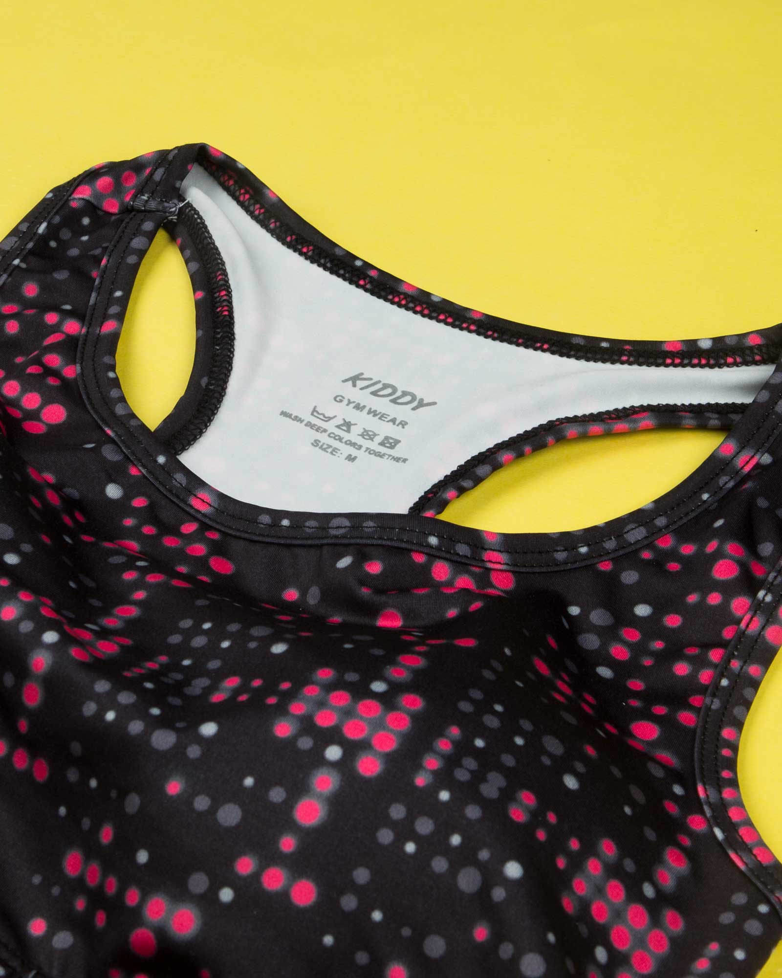 نیم تنه ورزشی خال خالی - ارغوانی روشن - طرح‌دار