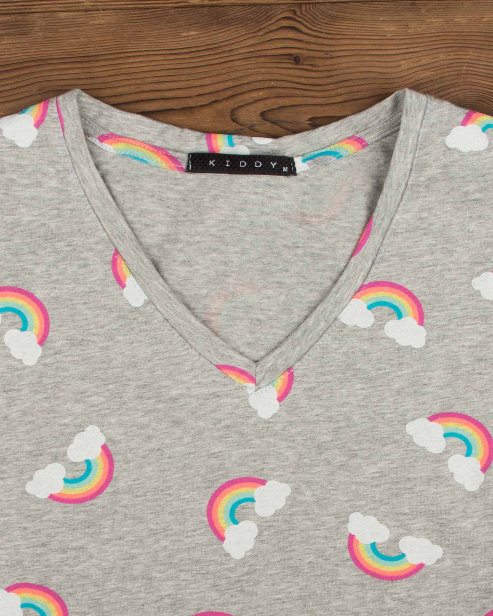 ست بلوز شلوار طرح دار زنانه- طوسی کمرنگ - روبه-رو