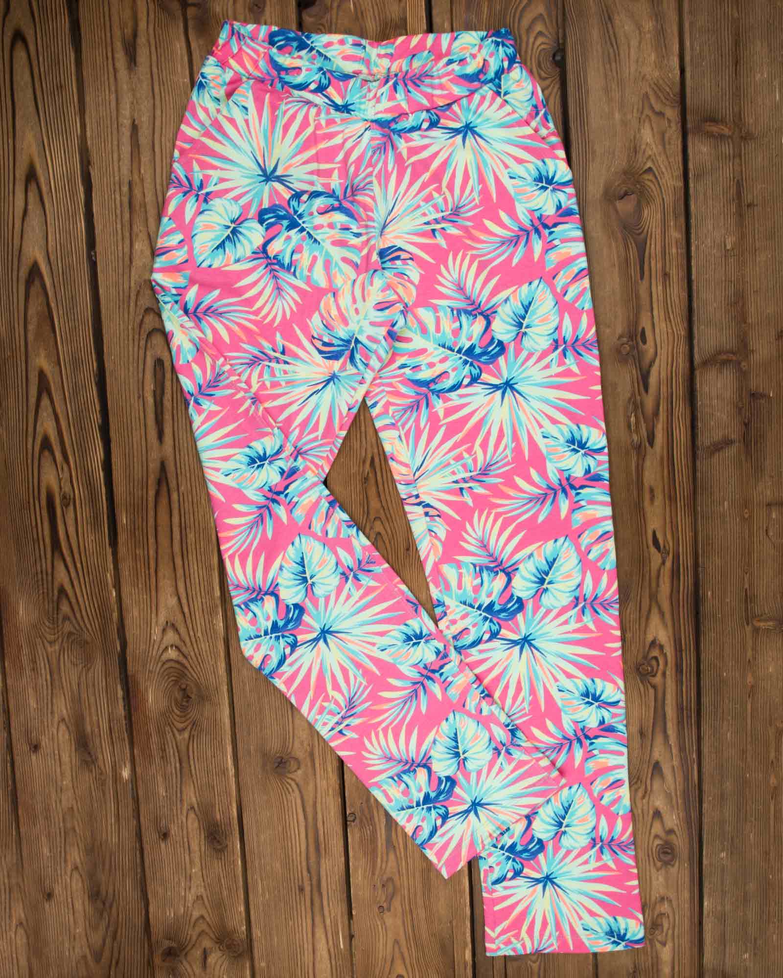 شلوار طرح دار زنانه - ارغوانی - روبه-رو