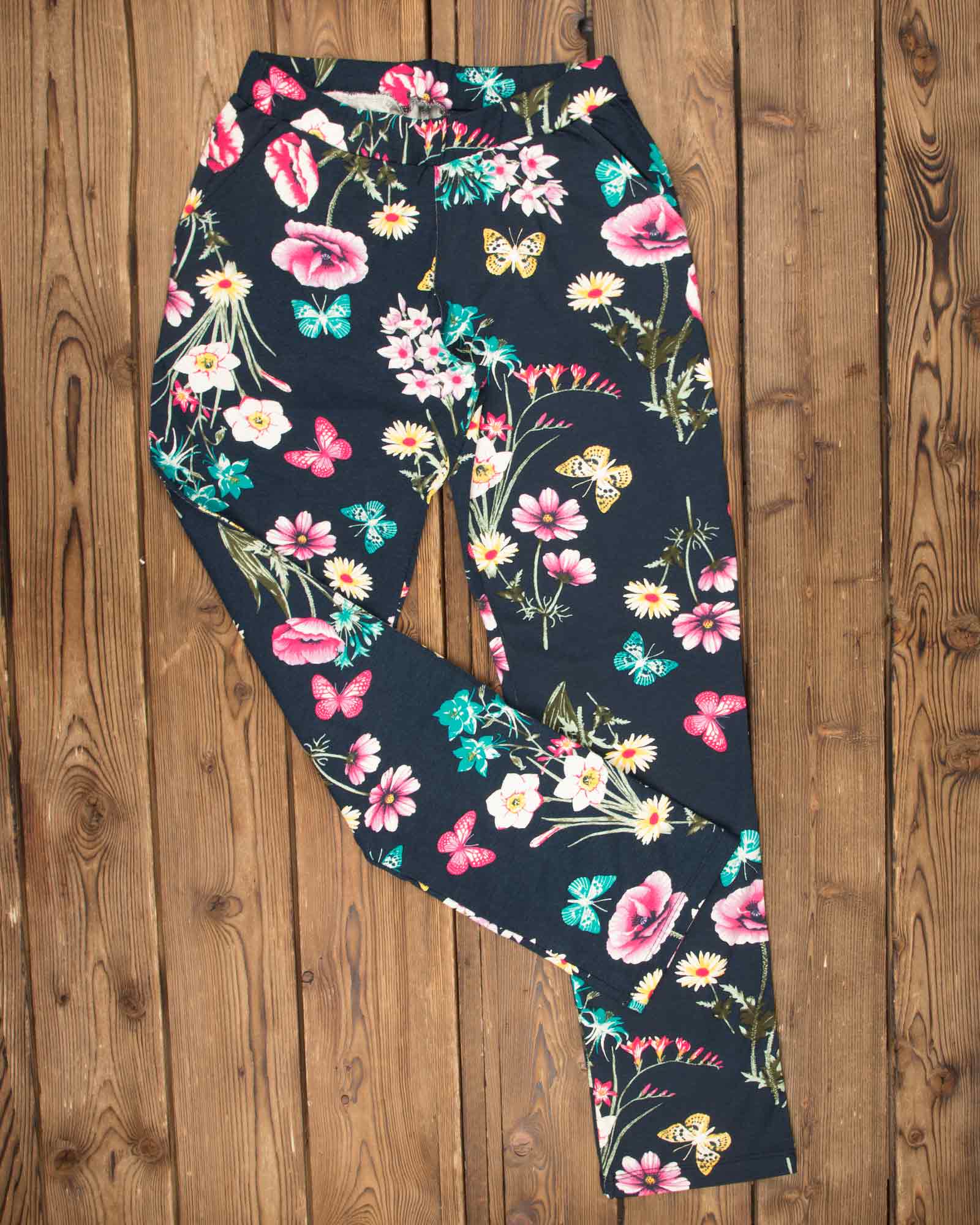 شلوار طرح دار زنانه - چند رنگ - روبه-رو