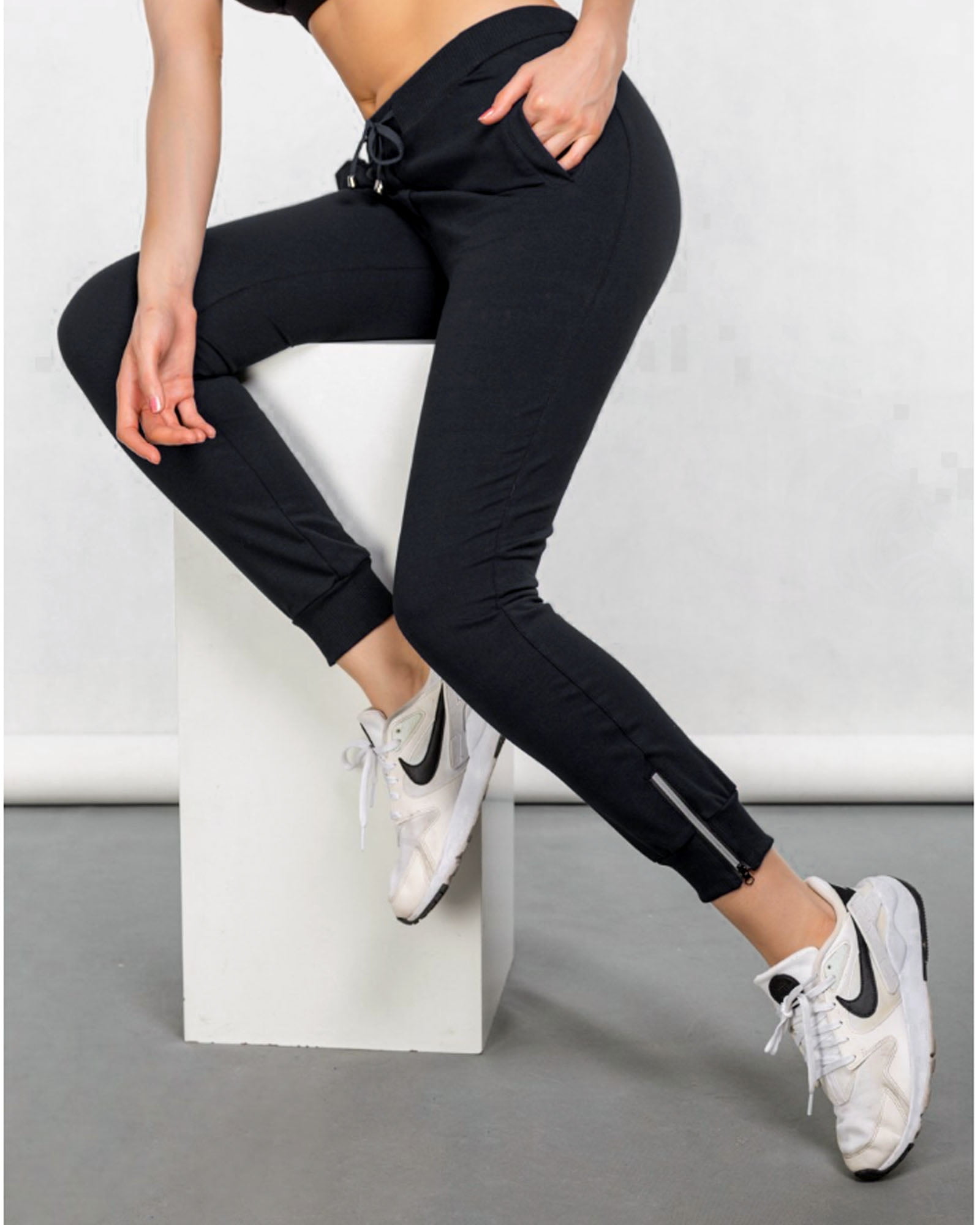 شلوار اسلش زنانه مشکی- محیطی