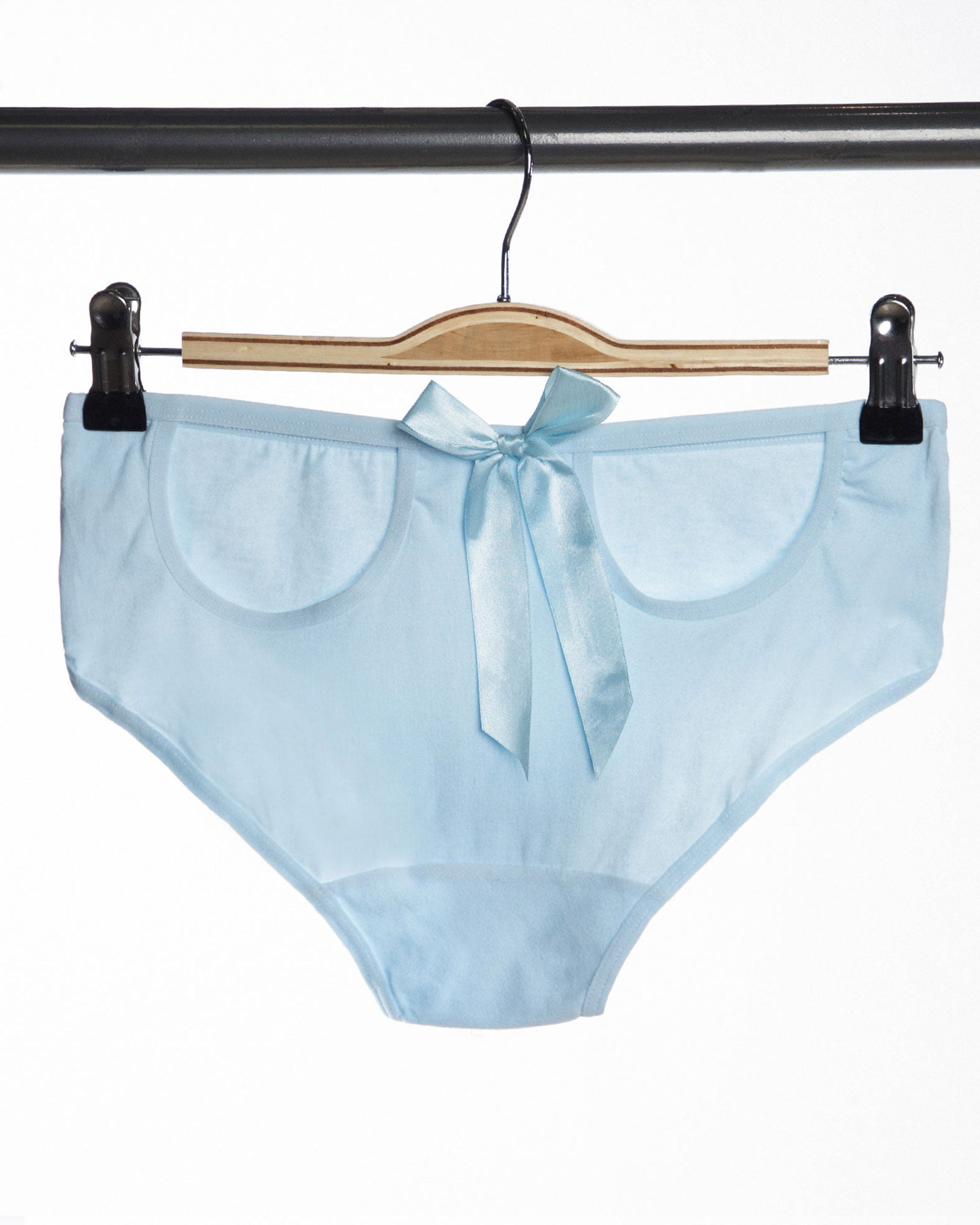 شورت اسلیپ زنانه- آبی آسمانی- پشت-محیطی