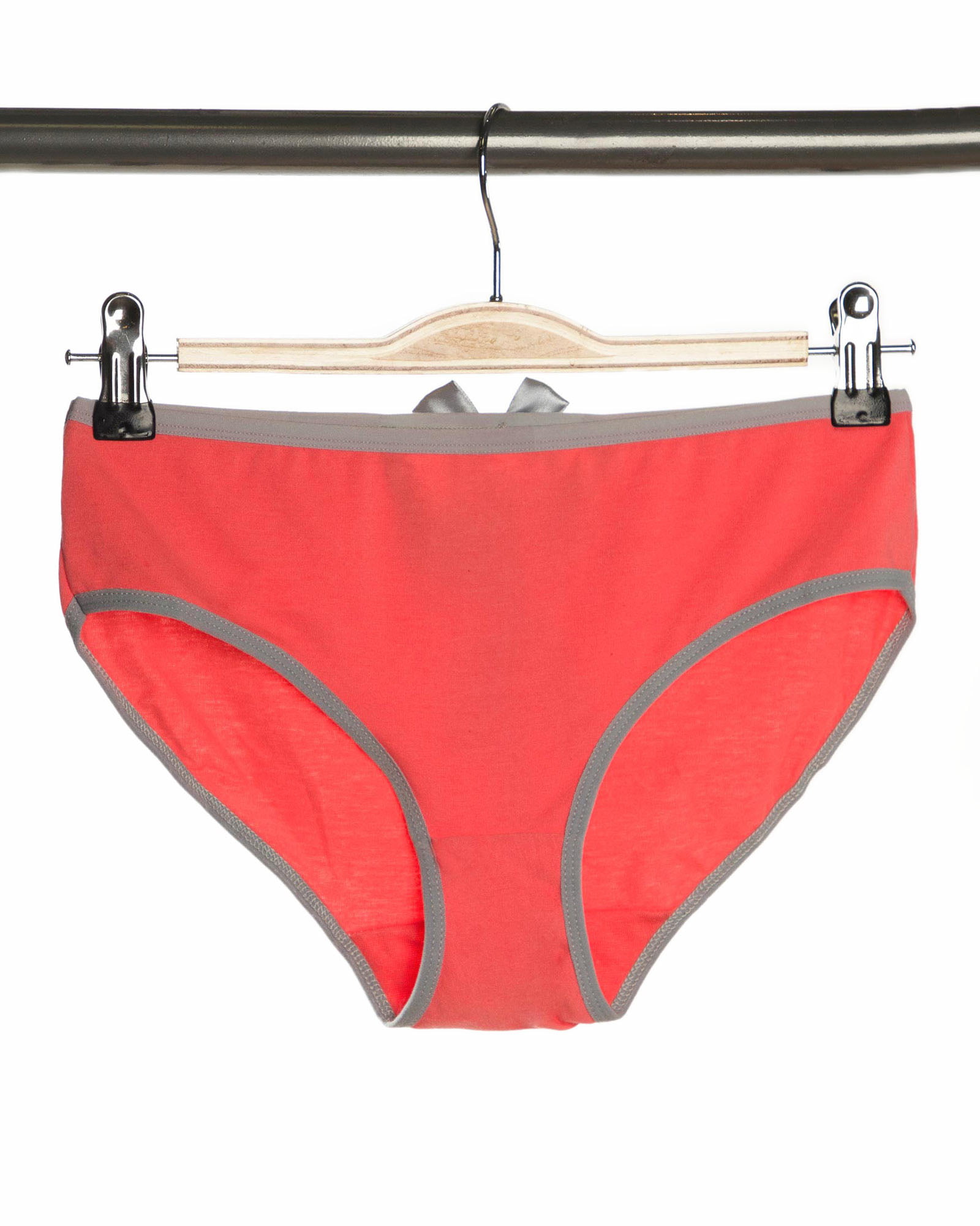 شورت اسلیپ زنانه ساده- قرمز روشن- روبه-رو