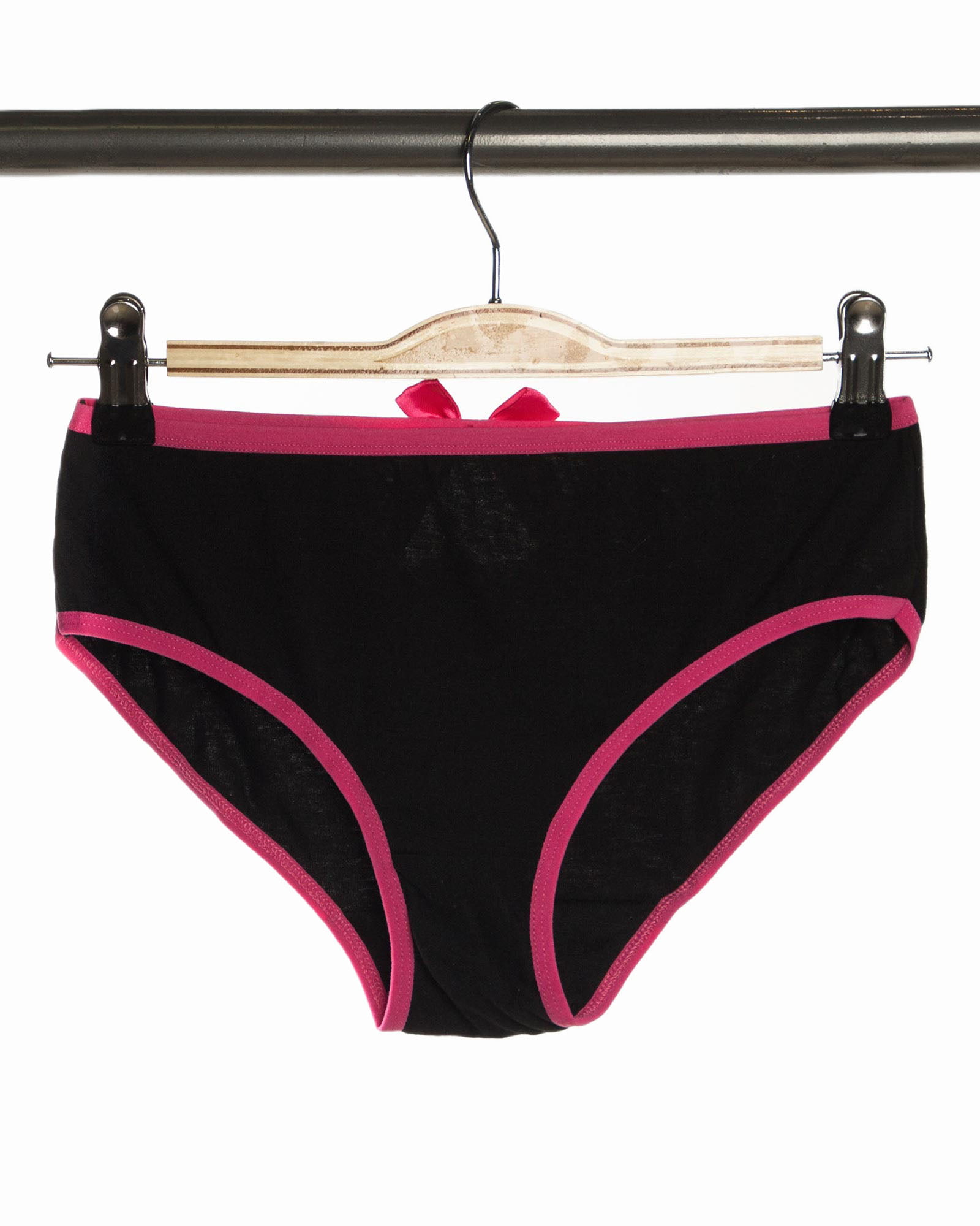 شورت اسلیپ زنانه ساده- مشکی- روبه-رو